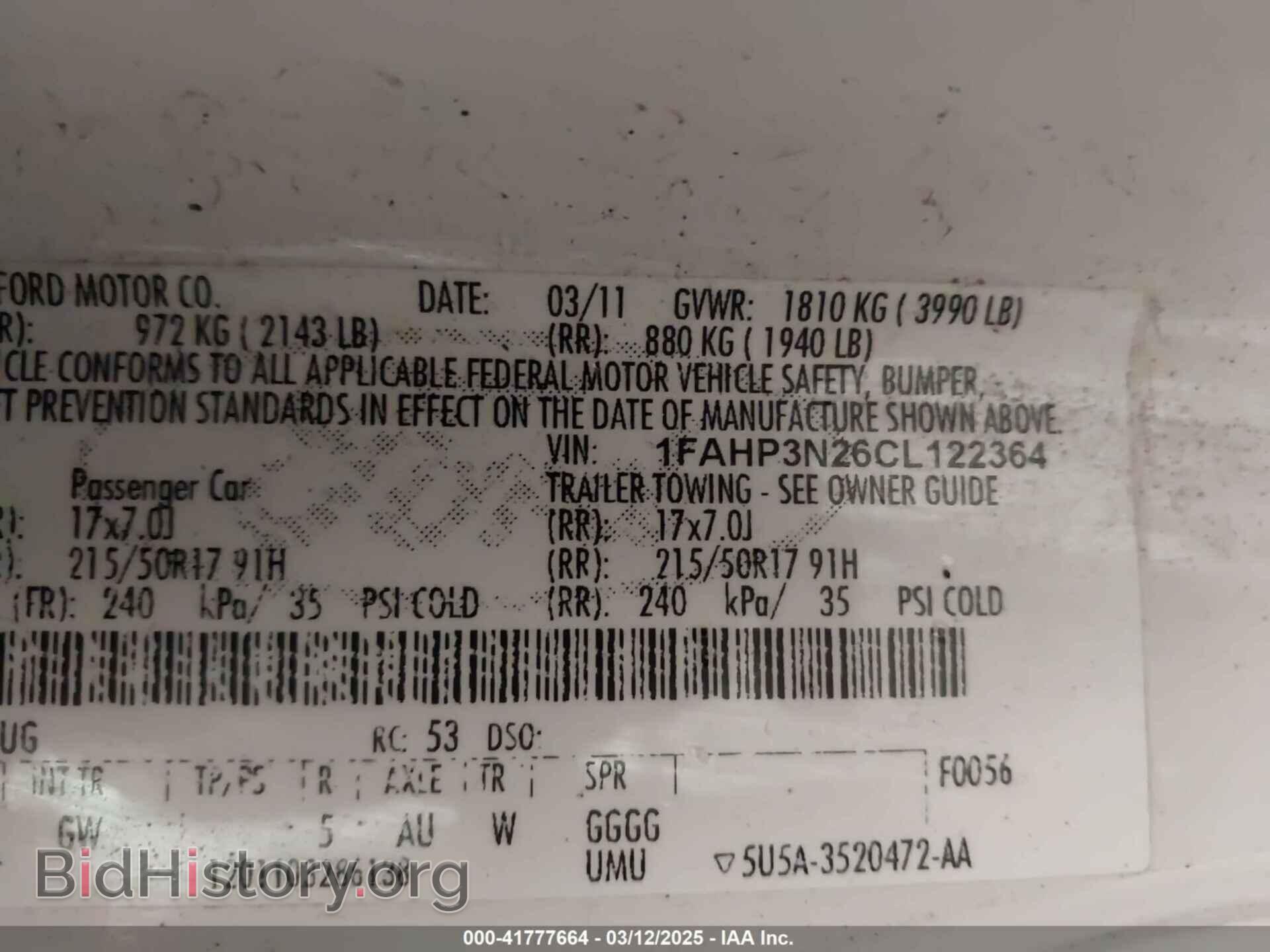 2012 FORD FOCUS - VIN: 1FAHP3N26CL122364 - Фото 9