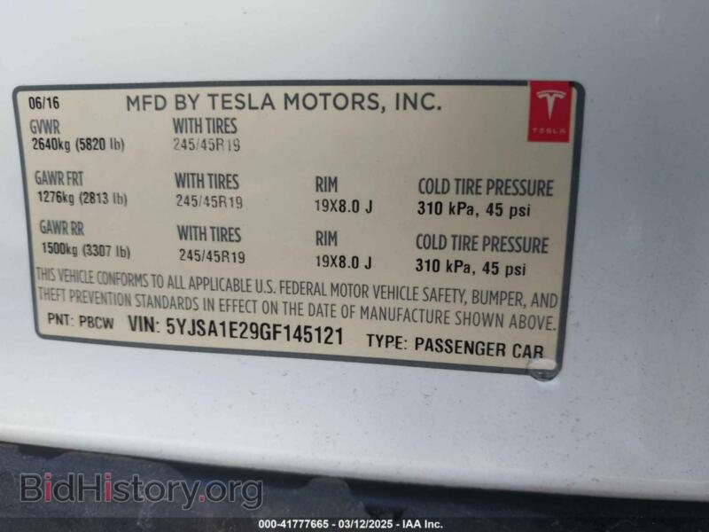 2016 Tesla MODEL S (VIN 5YJSA1E29GF145121) — фото 9 из 19