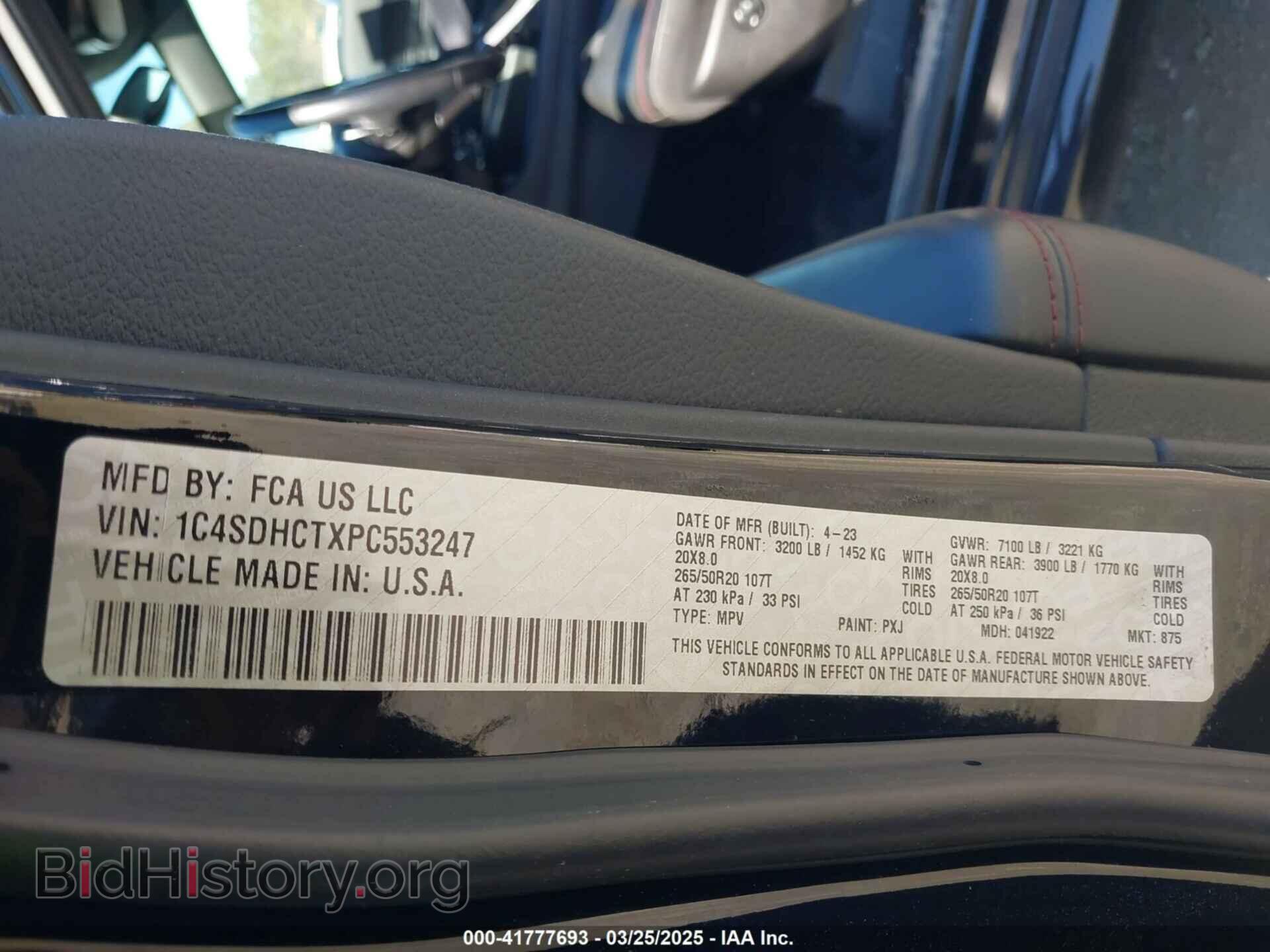 2023 DODGE DURANGO - VIN: 1C4SDHCTXPC553247 - Фото 9