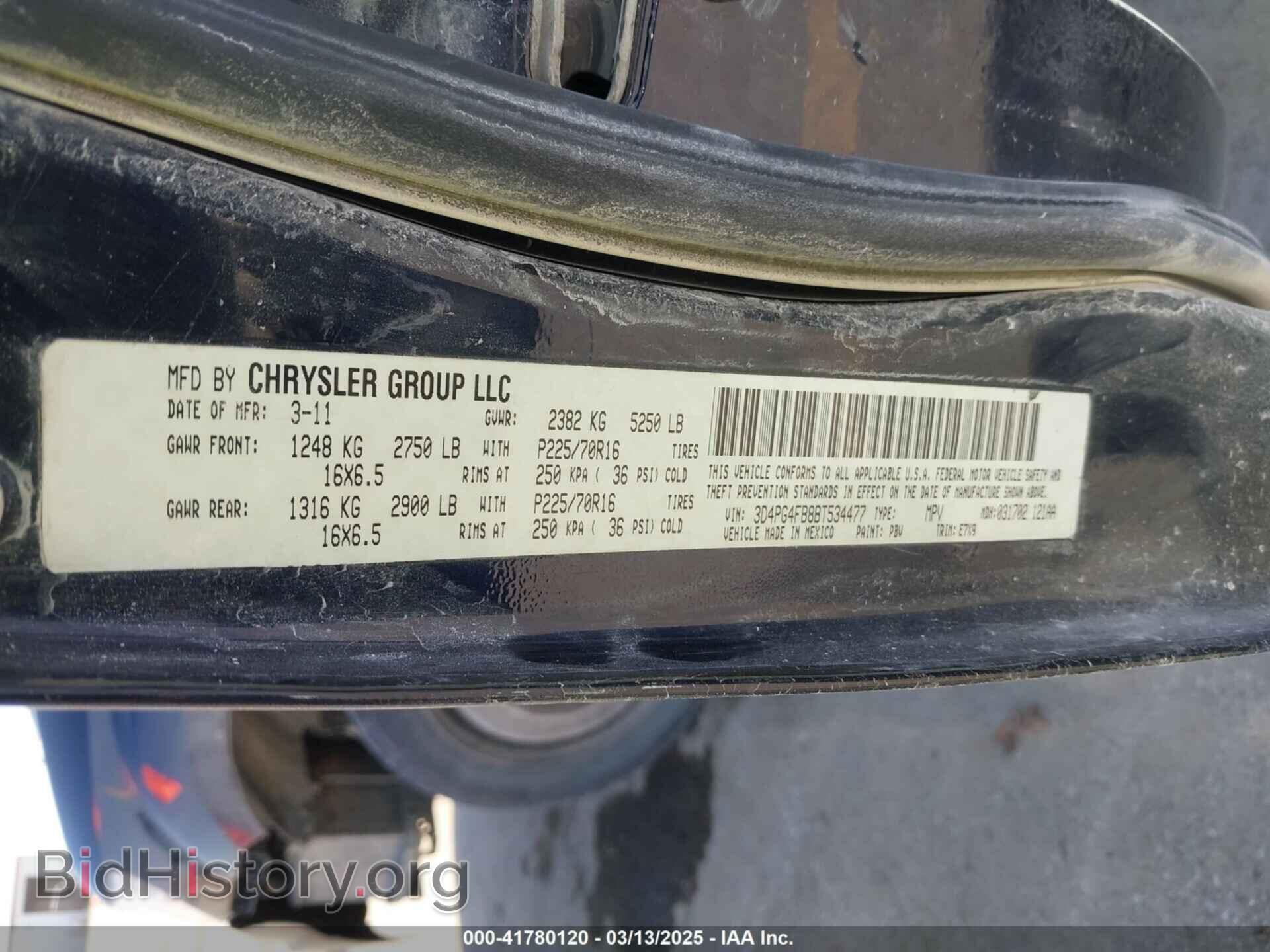 2011 DODGE JOURNEY - VIN: 3D4PG4FB8BT534477 - Фото 9