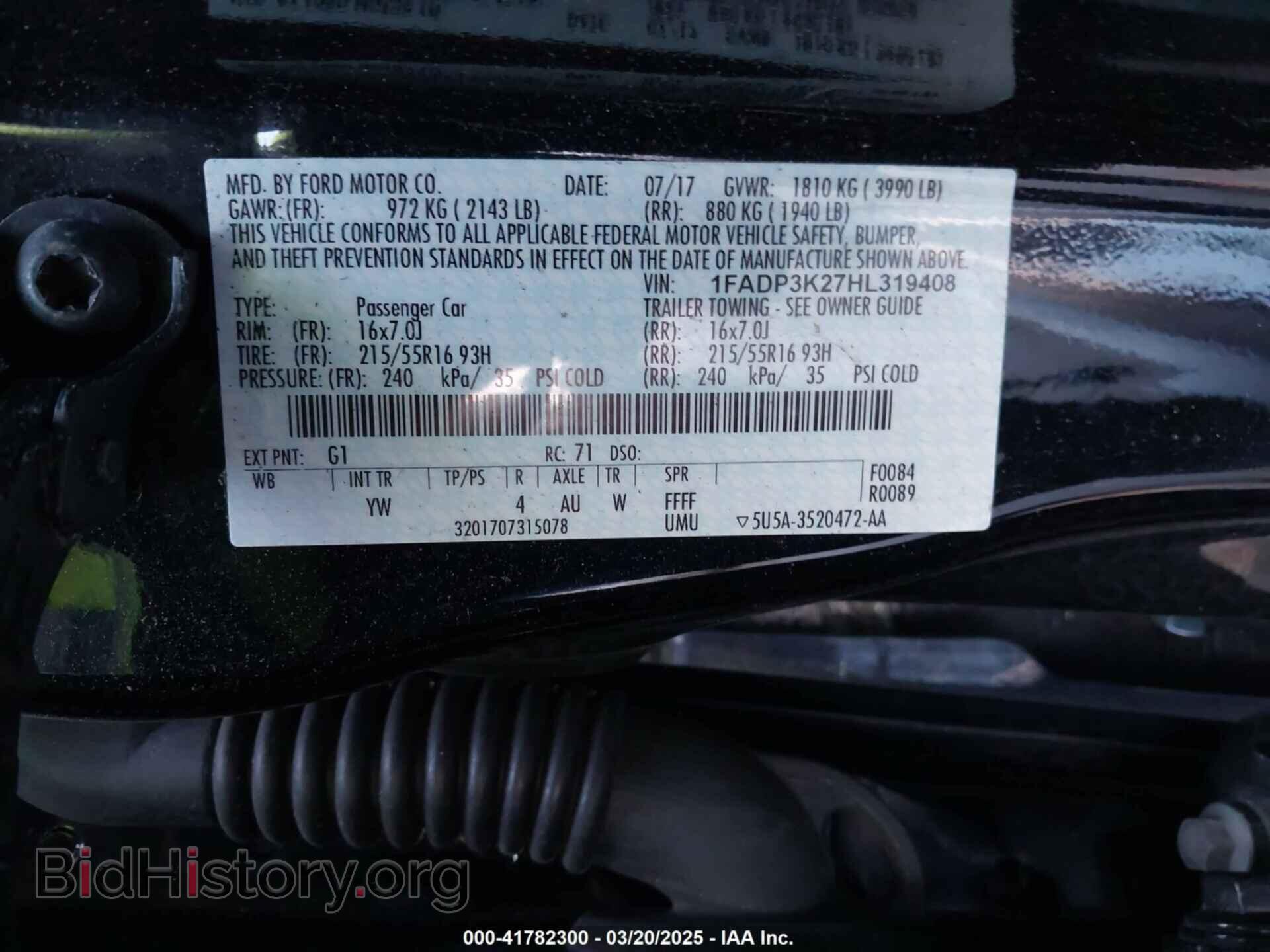 2017 FORD FOCUS - VIN: 1FADP3K27HL319408 - Фото 9