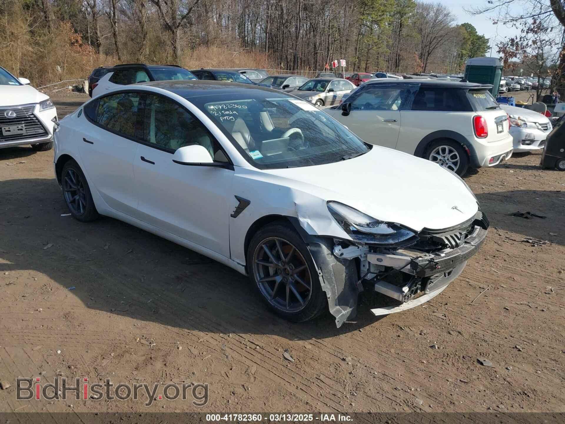 Photo 5YJ3E1EB2MF858267 - TESLA MODEL 3 2021