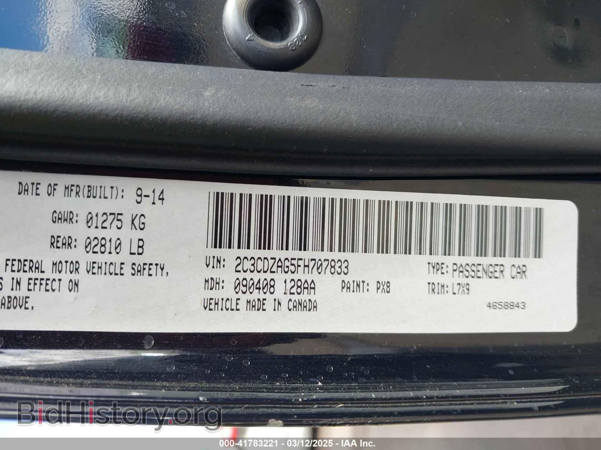 2015 DODGE CHALLENGER - VIN: 2C3CDZAG5FH707833 - Photo 9