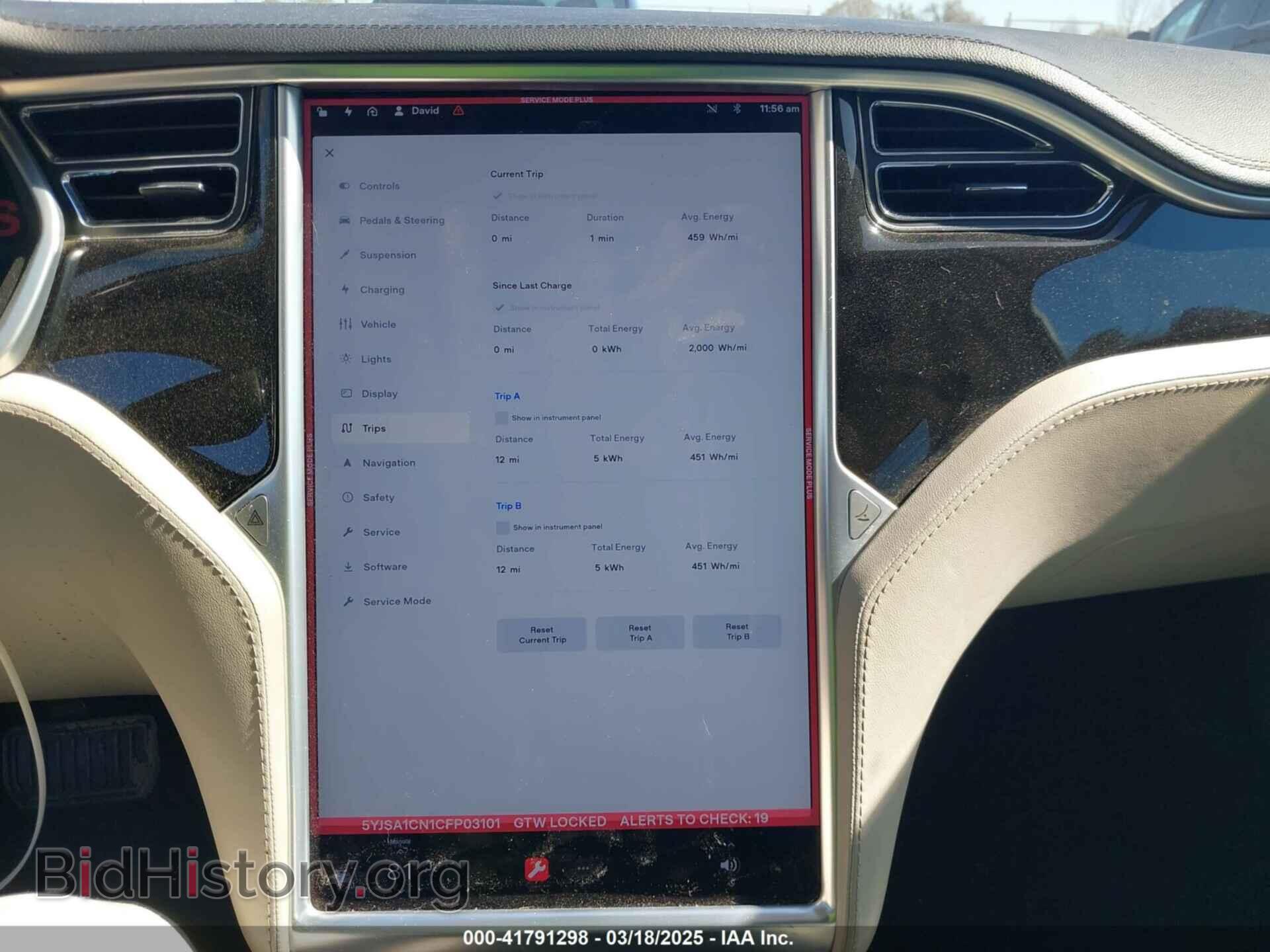 2012 TESLA MODEL S - VIN: 5YJSA1CN1CFP03101 - Фото 19