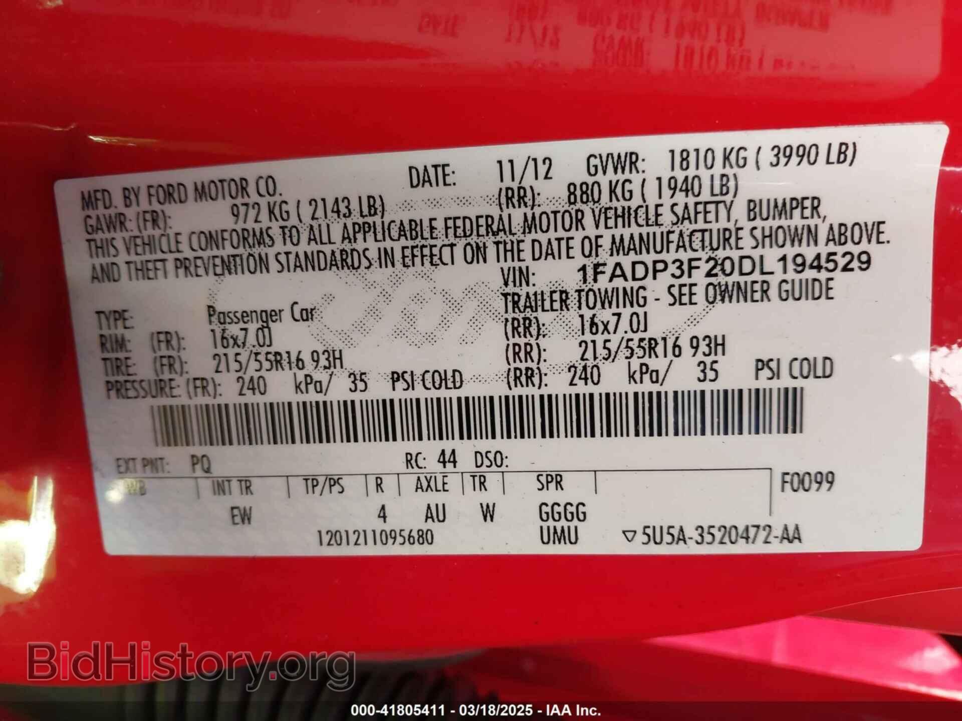 2013 FORD FOCUS - VIN: 1FADP3F20DL194529 - Фото 9