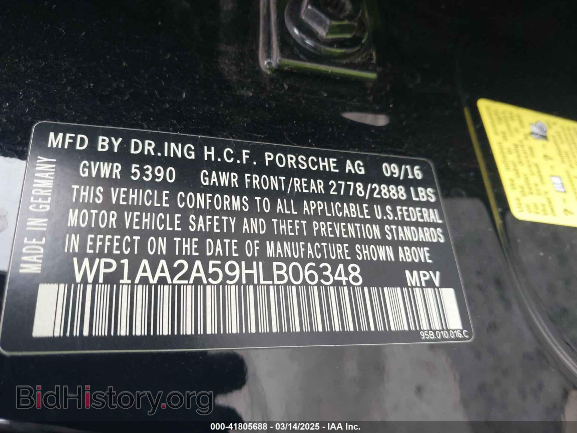 2017 PORSCHE MACAN - VIN: WP1AA2A59HLB06348 - Photo 9