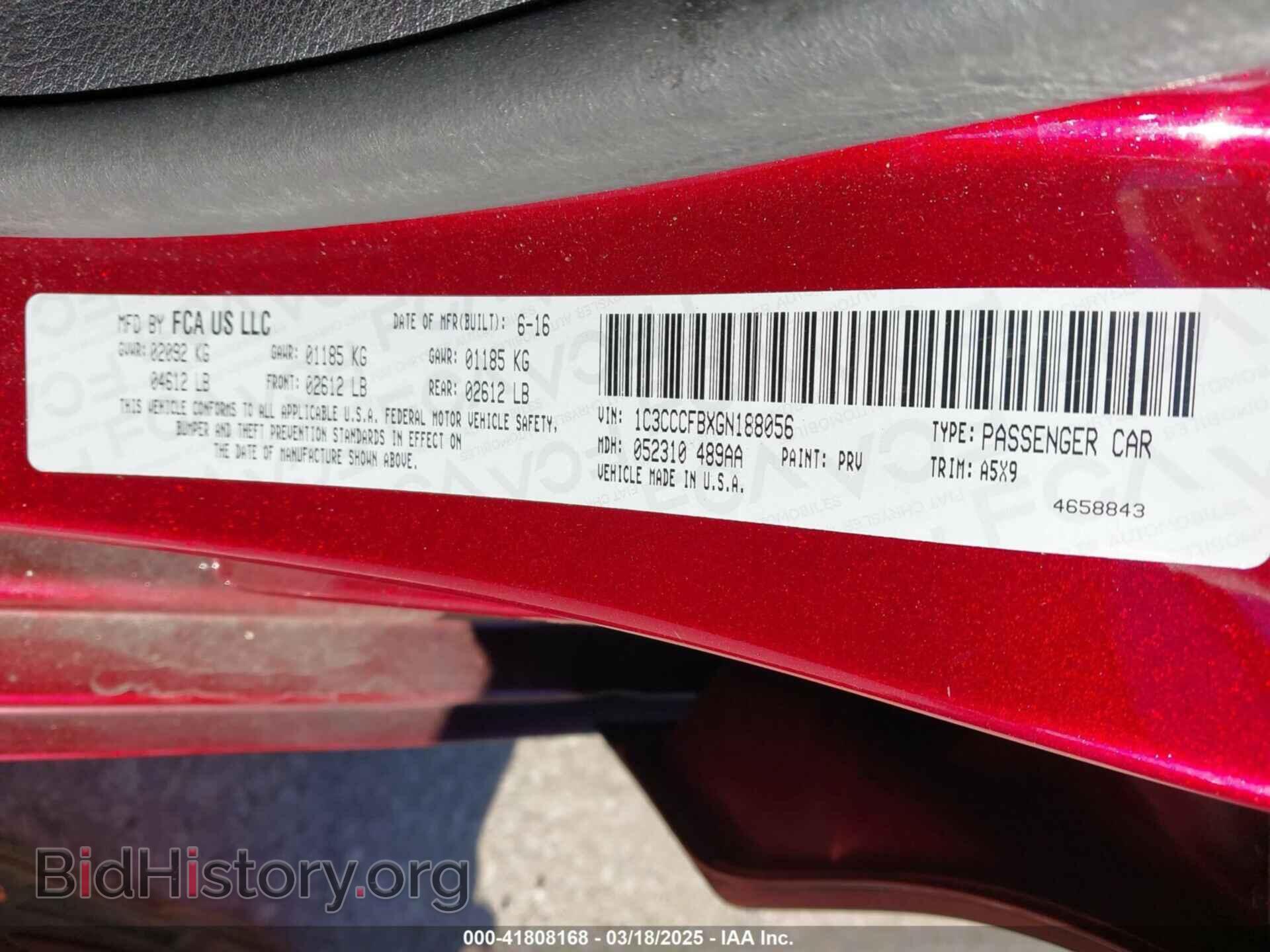 2016 CHRYSLER 200 - VIN: 1C3CCCFBXGN188056 - Фото 9