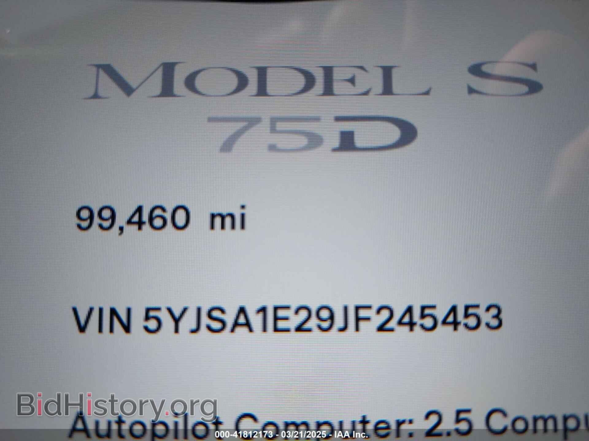 2018 TESLA MODEL S - VIN: 5YJSA1E29JF245453 - Фото 9