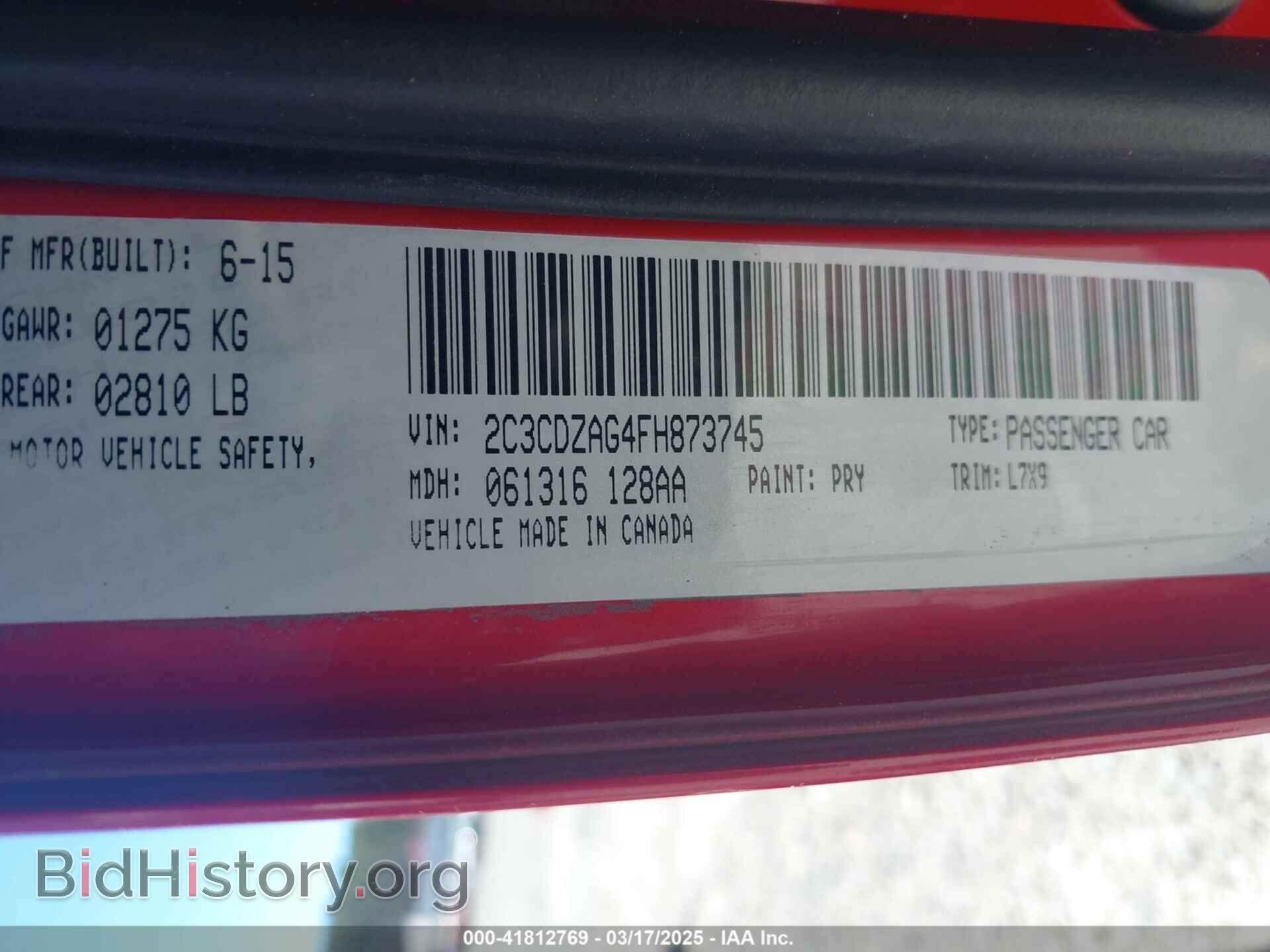 2015 DODGE CHALLENGER - VIN: 2C3CDZAG4FH873745 - Фото 9