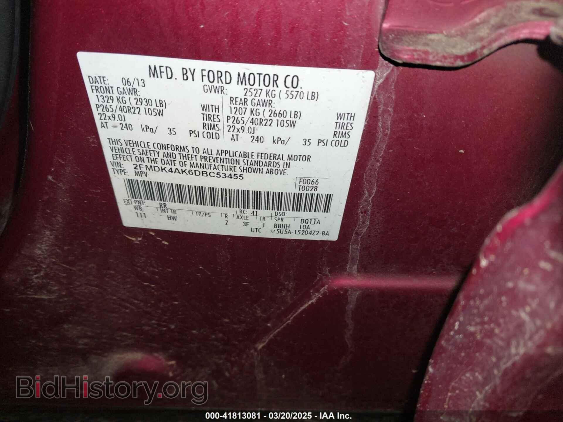 2013 FORD EDGE - VIN: 2FMDK4AK6DBC53455 - Photo 9