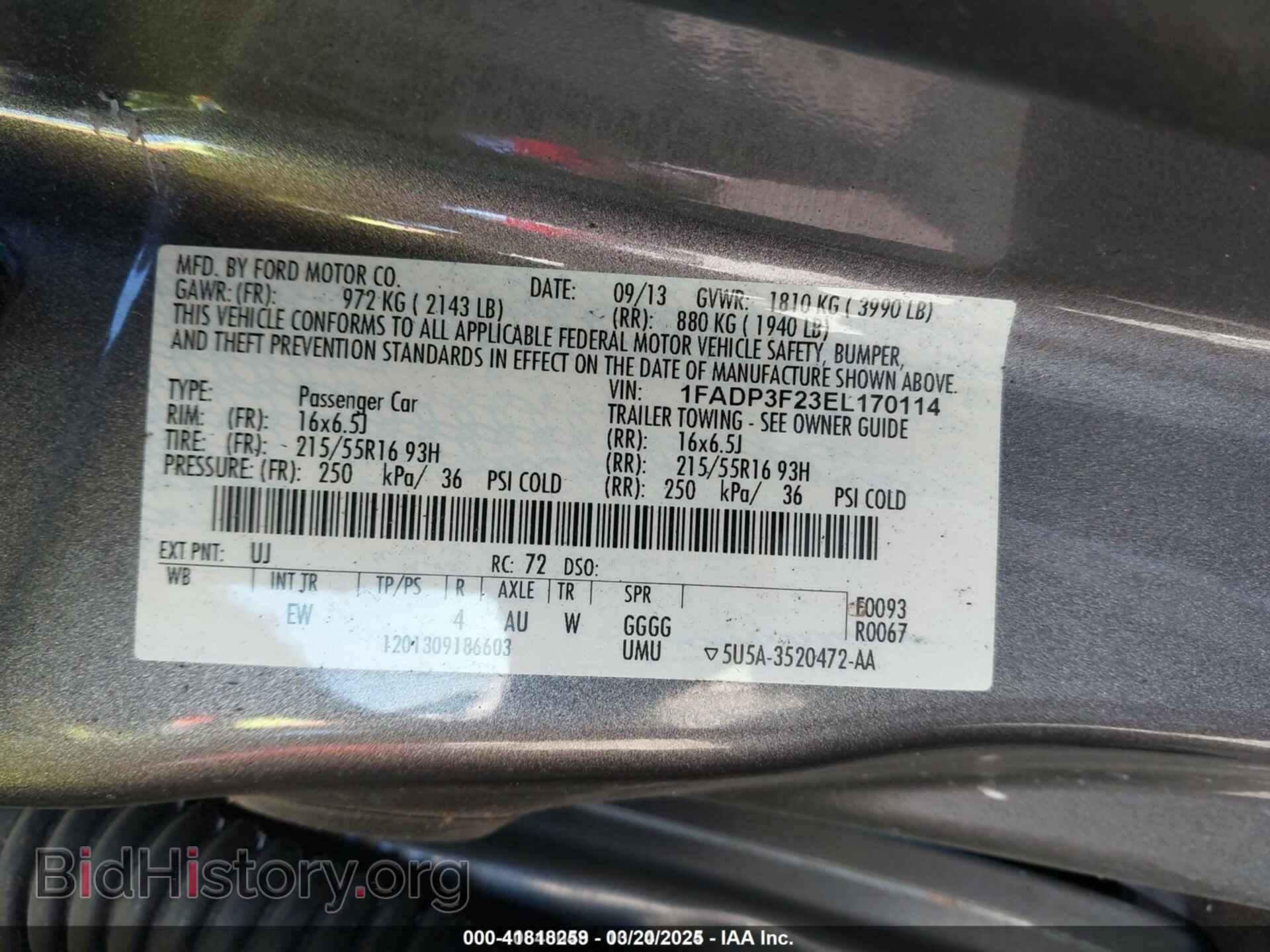 2014 FORD FOCUS - VIN: 1FADP3F23EL170114 - Photo 9