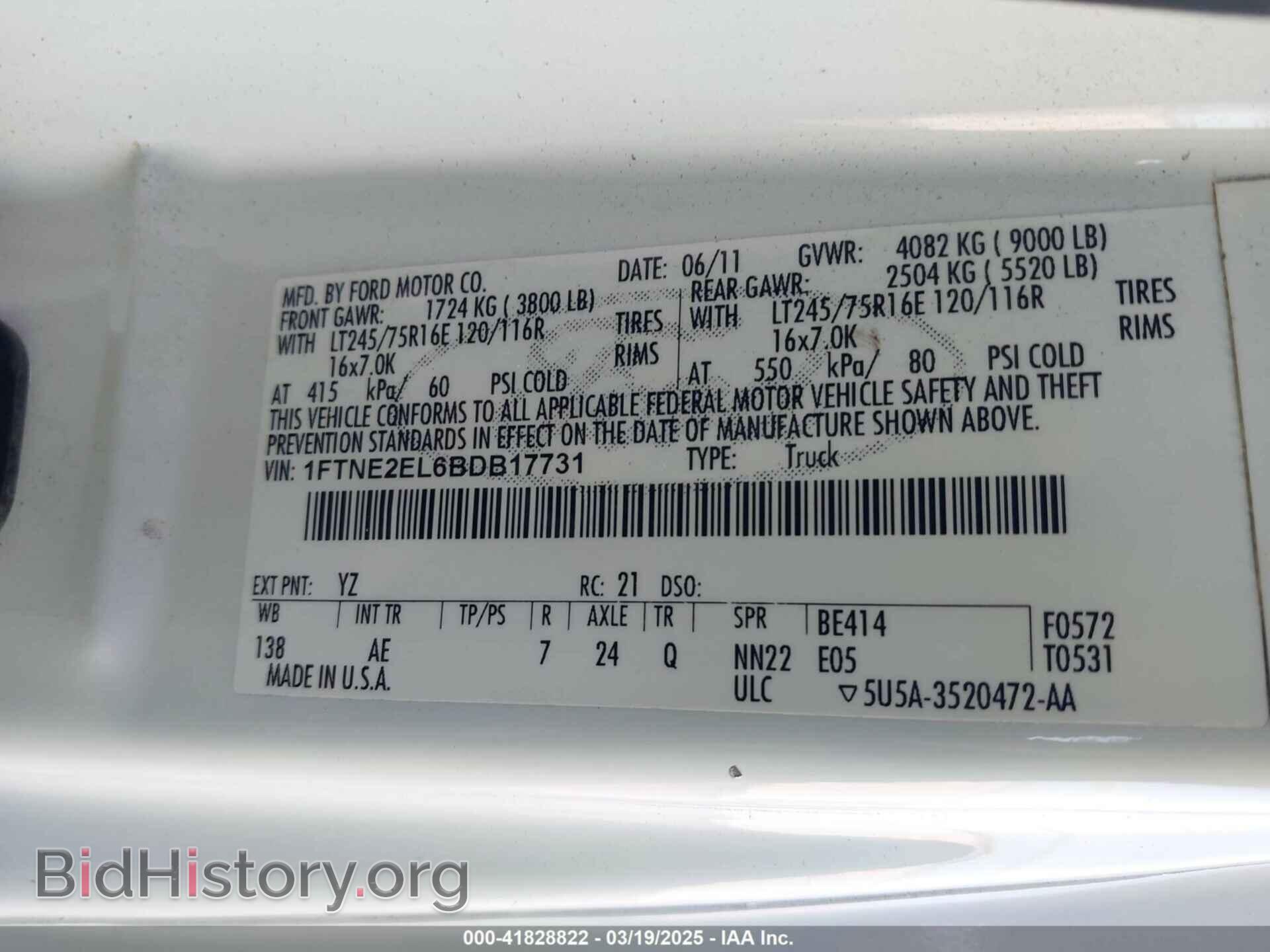2011 FORD E-250 - VIN: 1FTNE2EL6BDB17731 - Photo 9