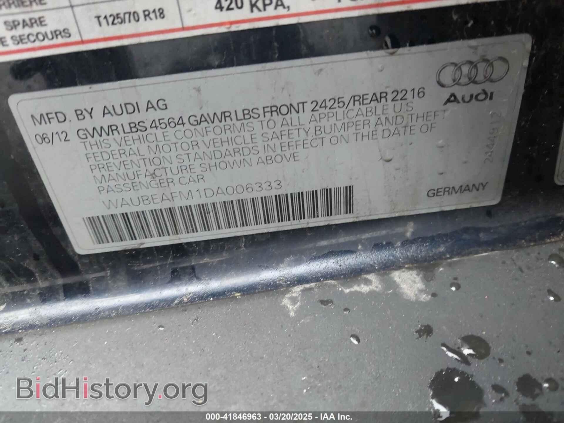 2013 AUDI A3 - VIN: WAUBEAFM1DA006333 - Фото 9