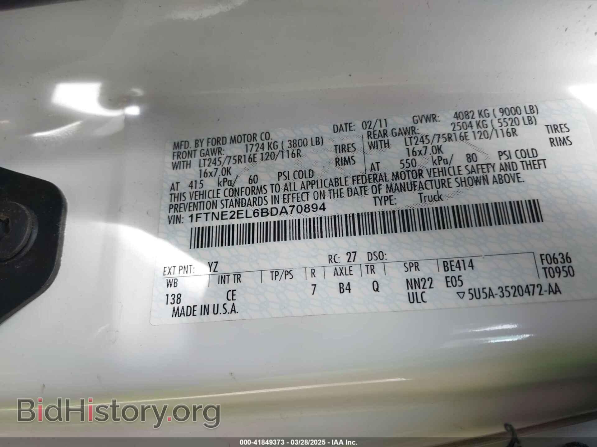 2011 FORD E-250 - VIN: 1FTNE2EL6BDA70894 - Photo 9