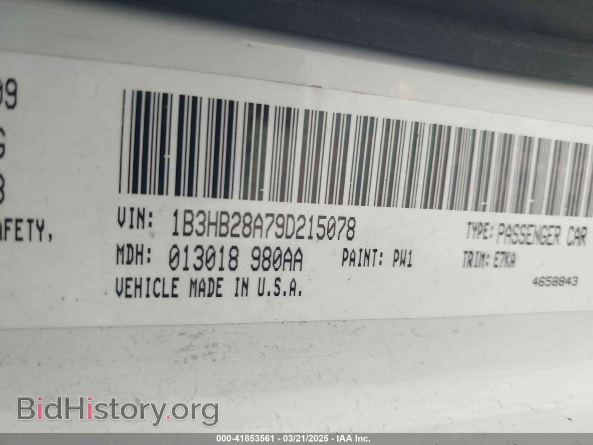 2009 DODGE CALIBER - VIN: 1B3HB28A79D215078 - Photo 9