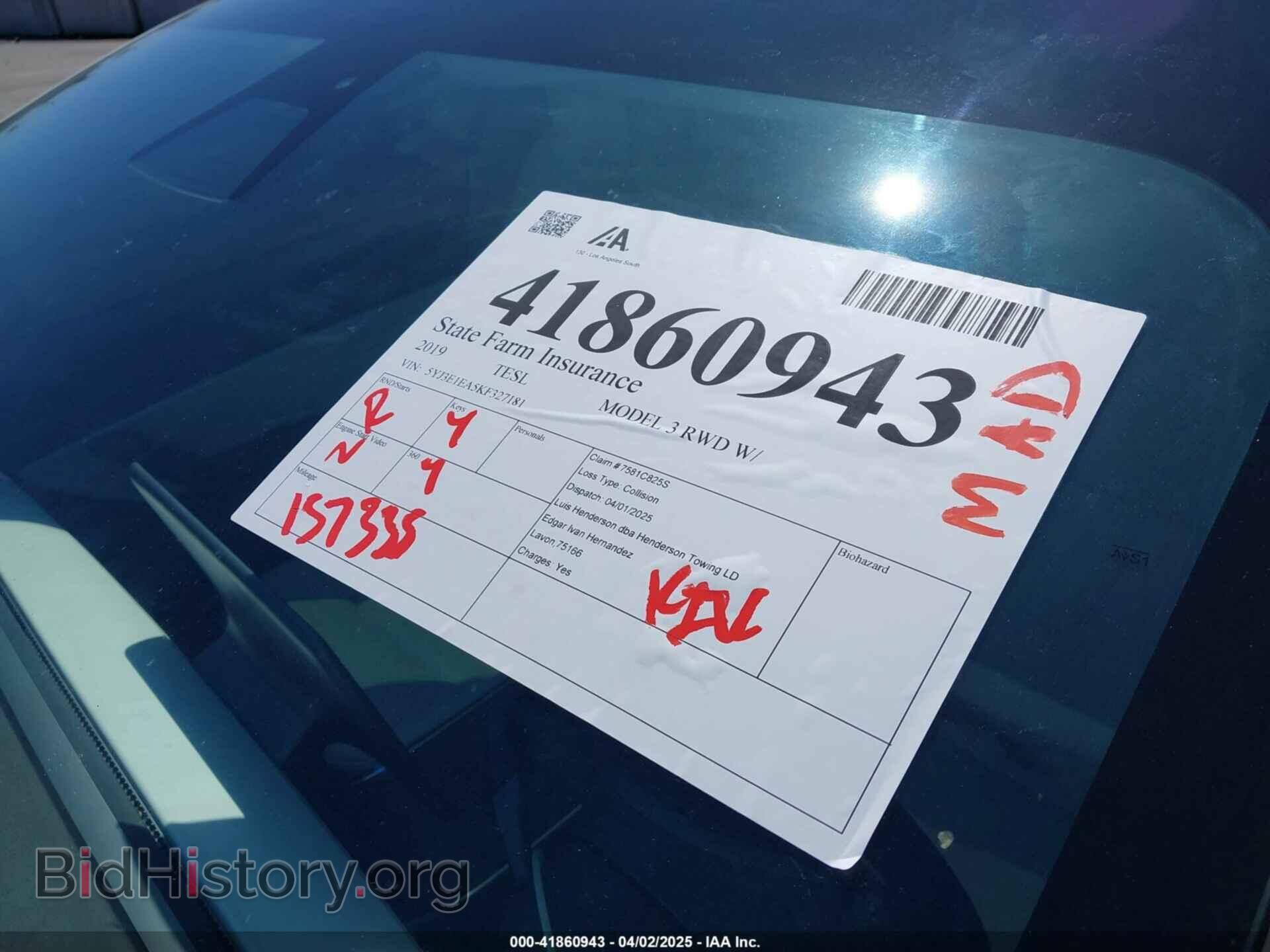 2019 TESLA MODEL 3 - VIN: 5YJ3E1EA5KF327181 - Фото 19