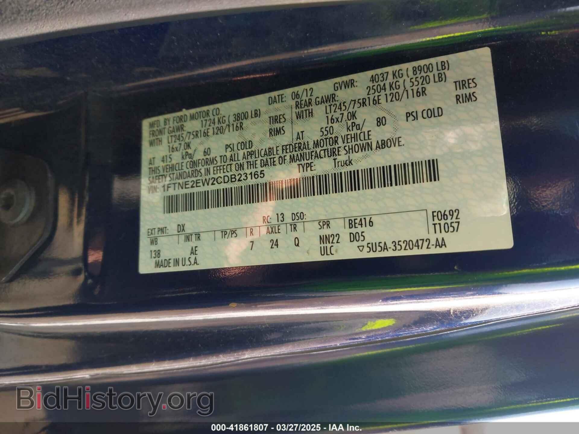 2012 FORD E-250 - VIN: 1FTNE2EW2CDB23165 - Photo 9