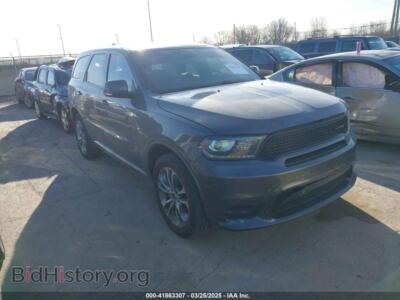 2019 Dodge DURANGO GT PLUS AWD, gray — VIN 1C4RDJDG0KC645600, IAAI