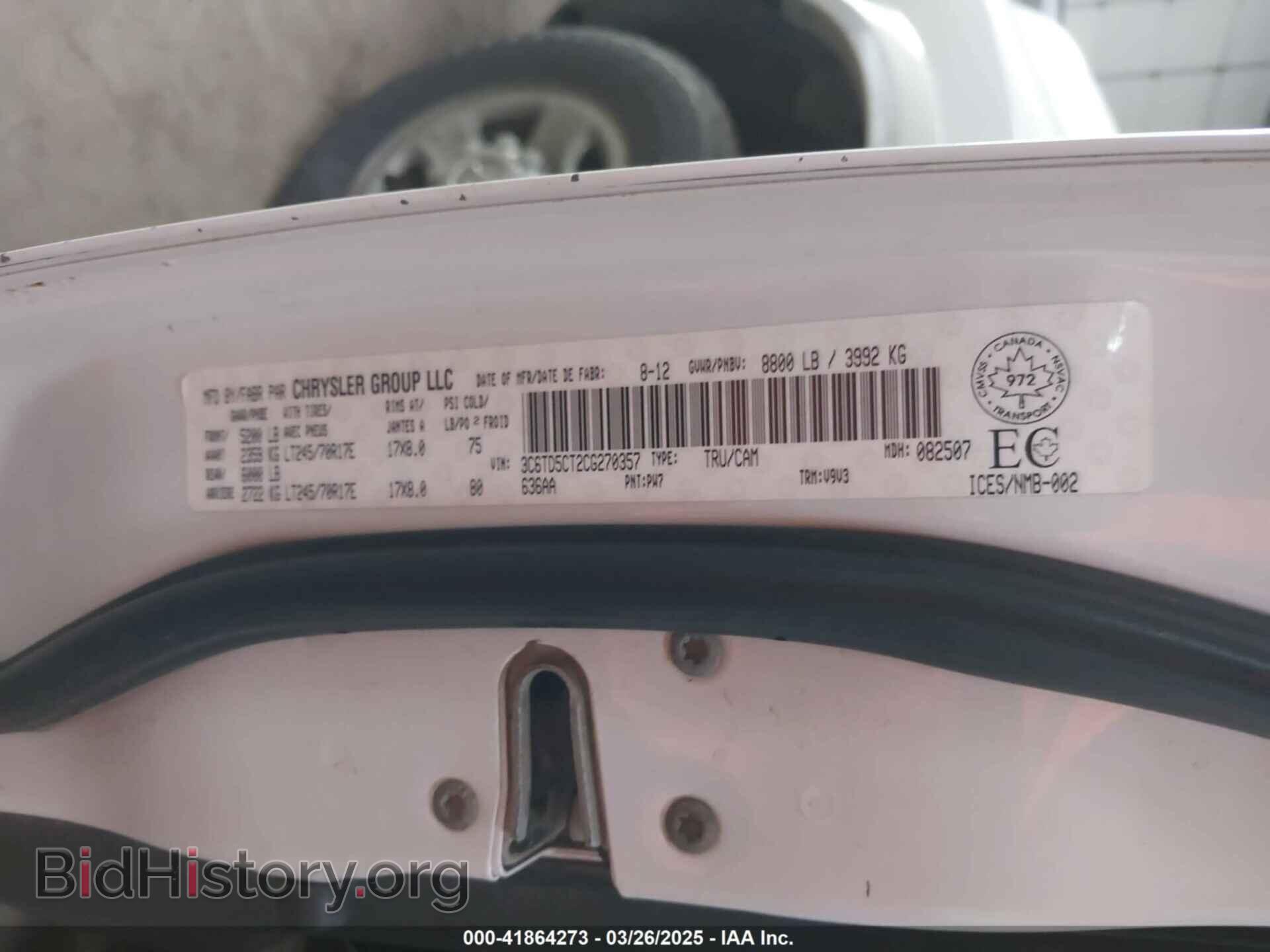 2012 RAM 2500 - VIN: 3C6TD5CT2CG270357 - Фото 9