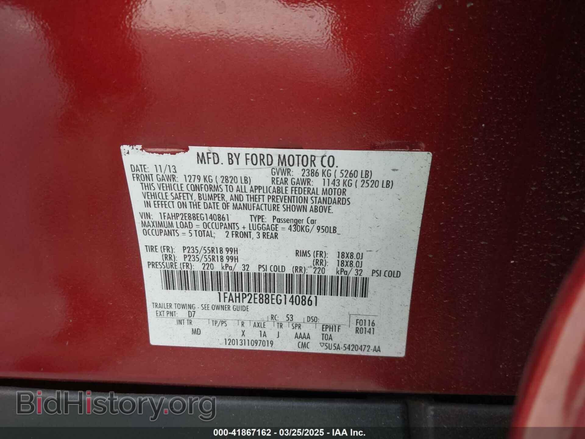 2014 FORD TAURUS - VIN: 1FAHP2E88EG140861 - Photo 9