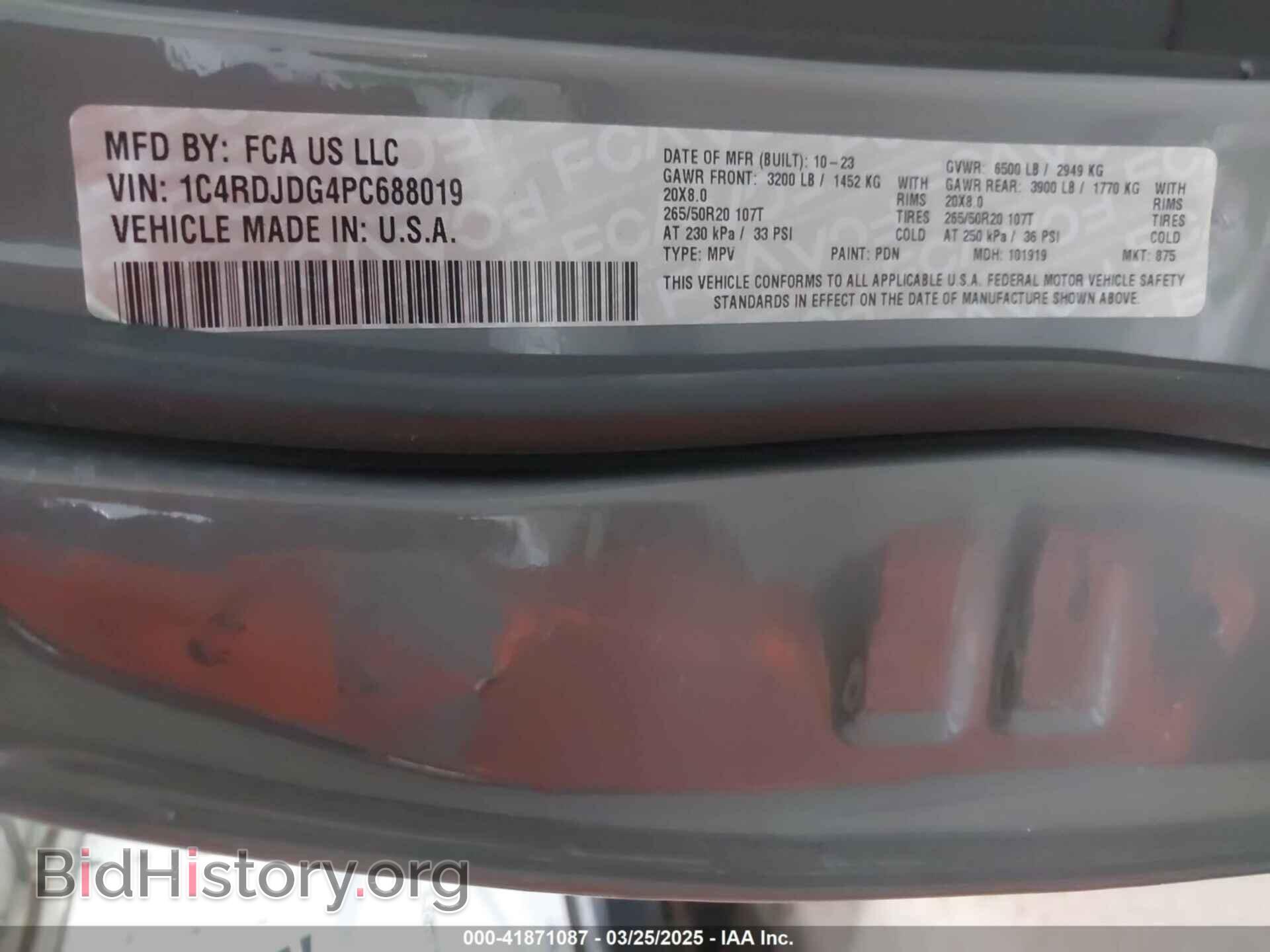 2023 DODGE DURANGO - VIN: 1C4RDJDG4PC688019 - Photo 9