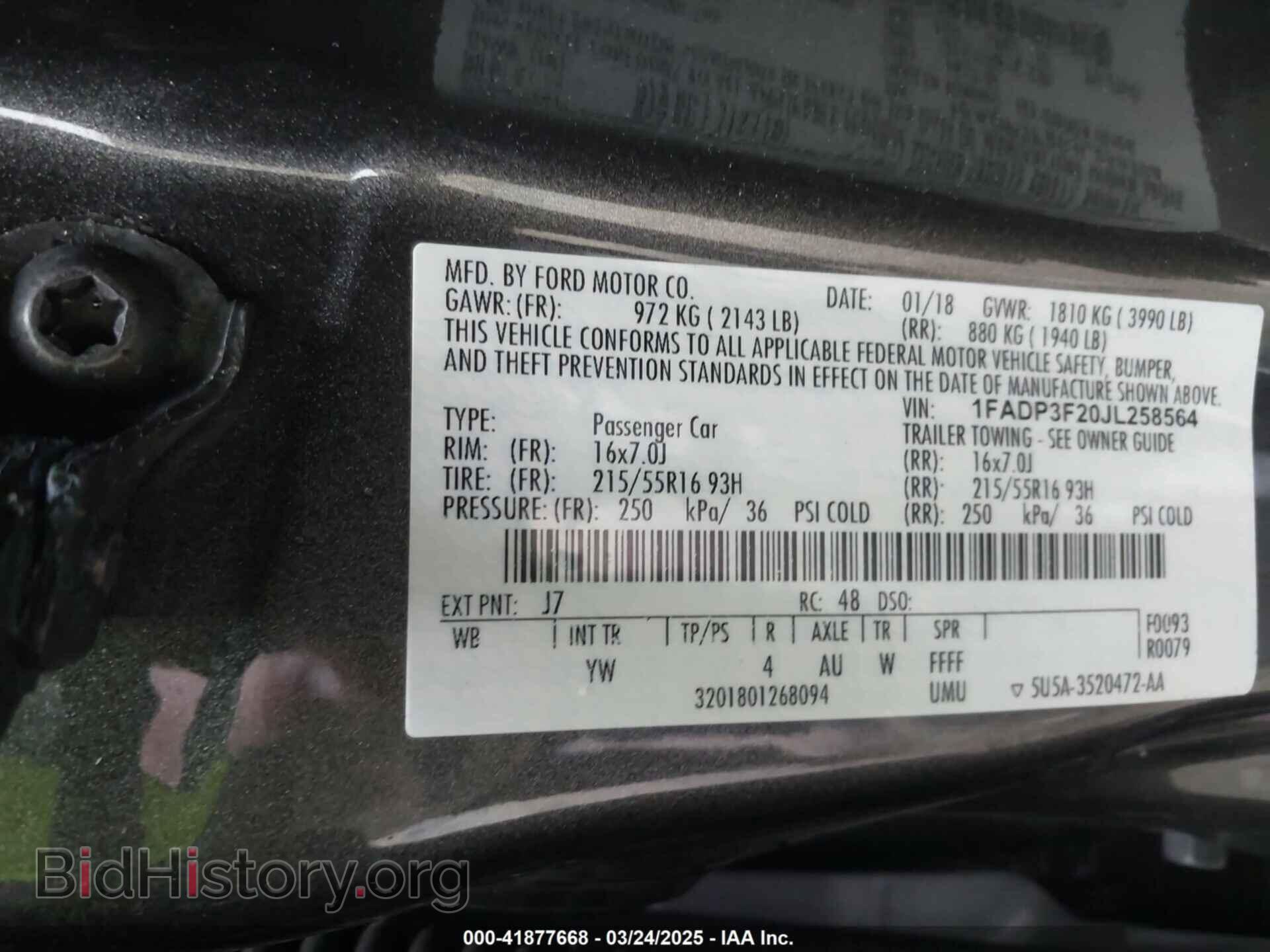 2018 FORD FOCUS - VIN: 1FADP3F20JL258564 - Photo 9