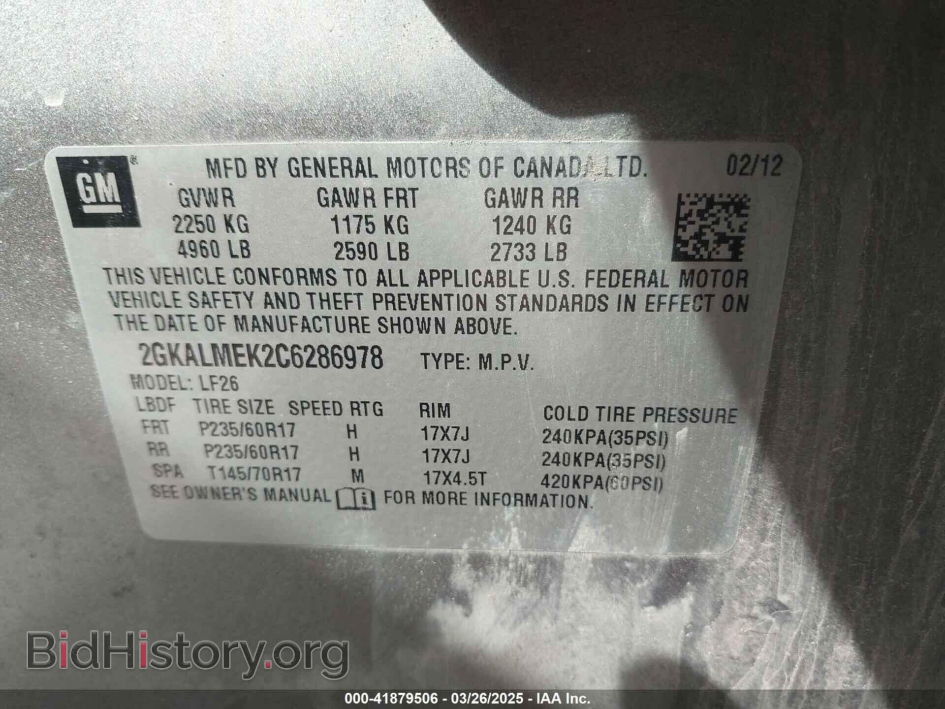 2012 GMC TERRAIN - VIN: 2GKALMEK2C6286978 - Photo 9