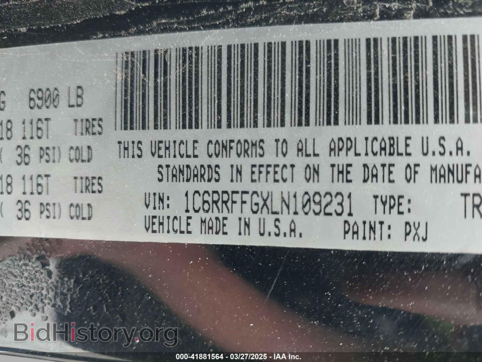 2020 RAM 1500 - VIN: 1C6RRFFGXLN109231 - Фото 9