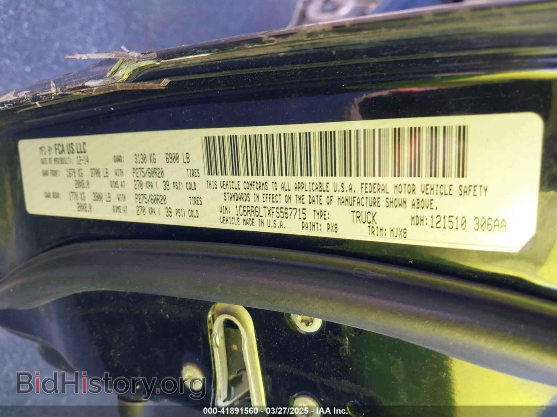 2015 RAM 1500 - VIN: 1C6RR6LTXFS567715 - Фото 9