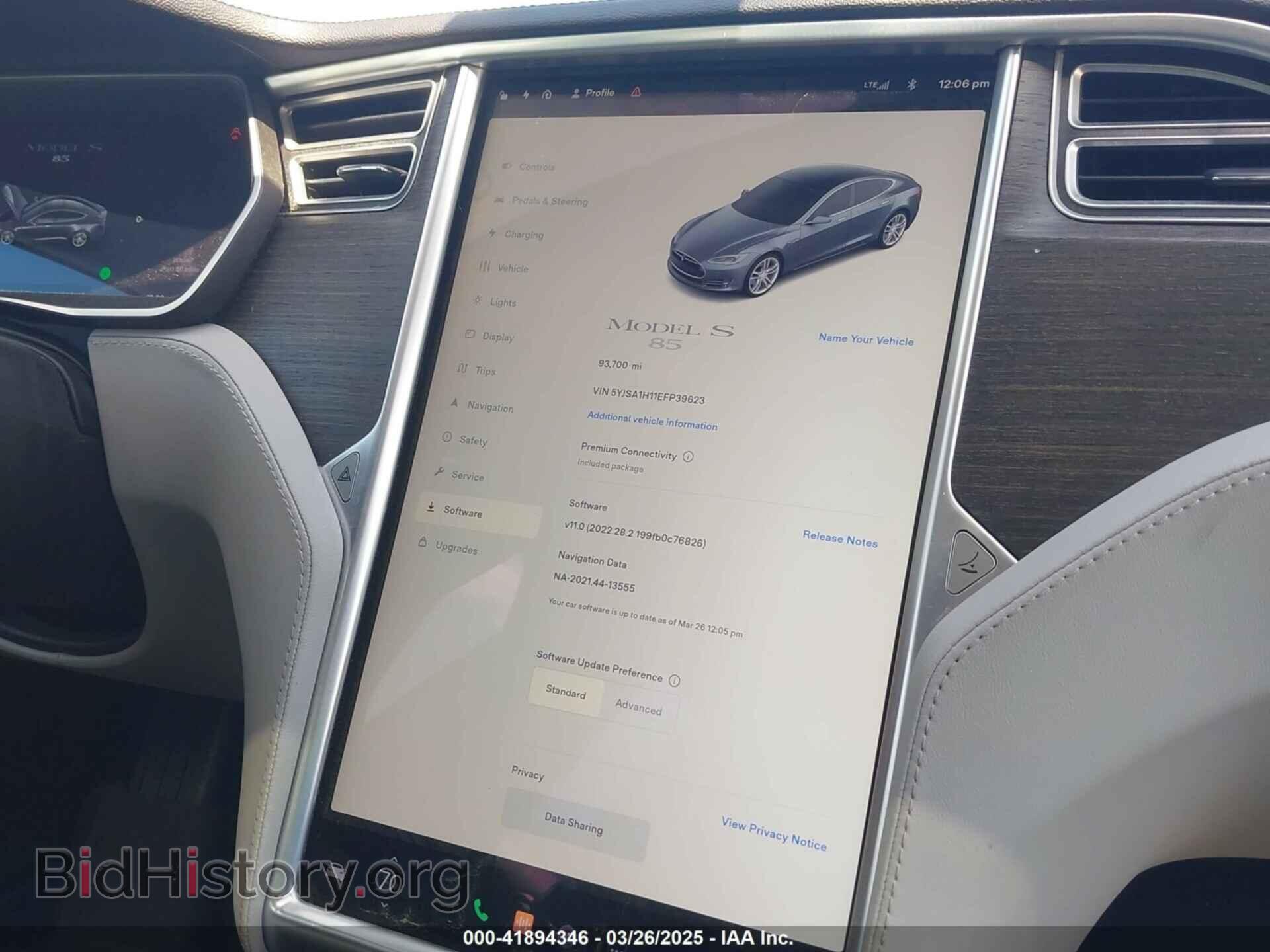 2014 TESLA MODEL S - VIN: 5YJSA1H11EFP39623 - Фото 7