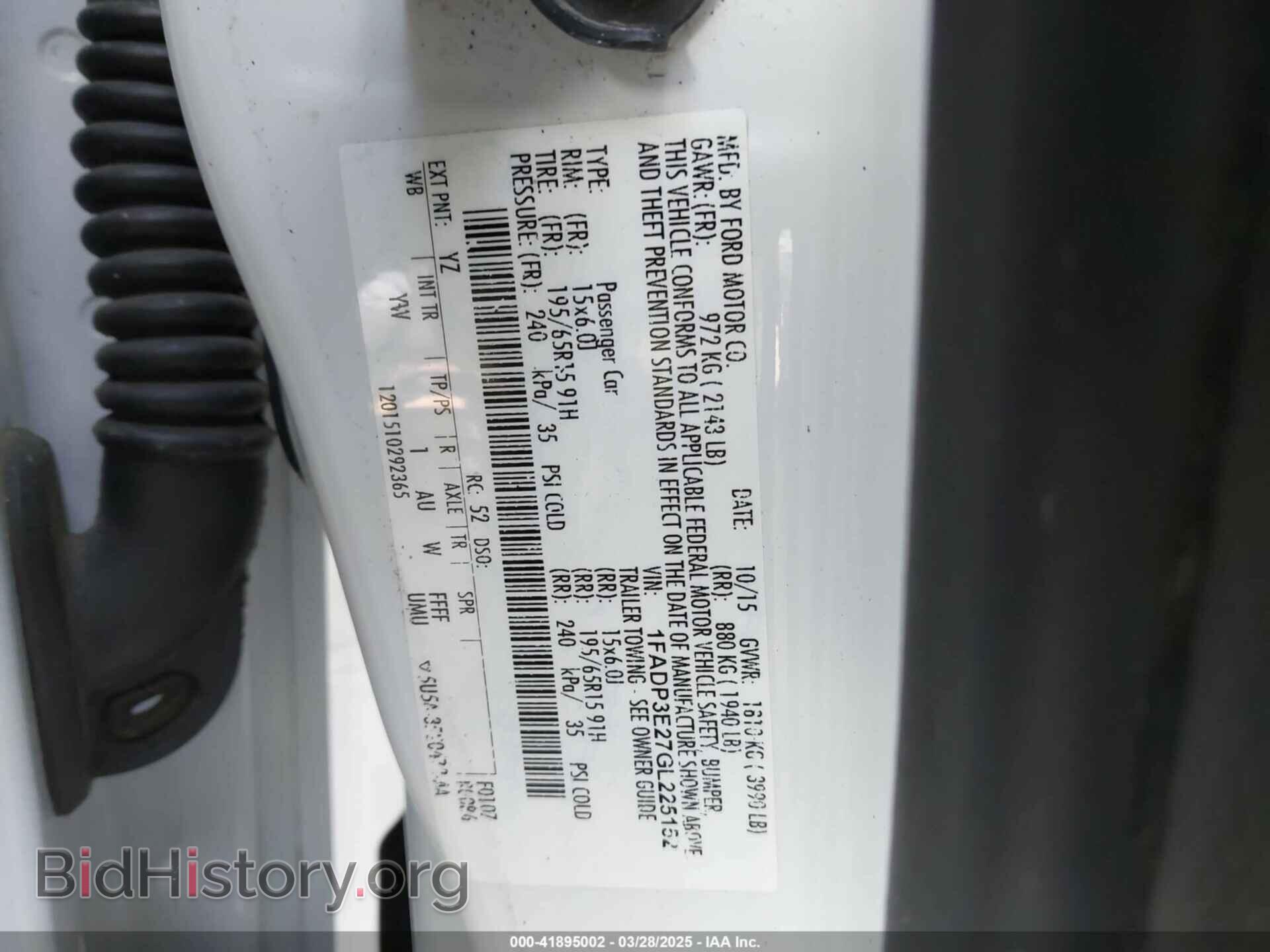 2016 FORD FOCUS - VIN: 1FADP3E27GL225152 - Фото 9