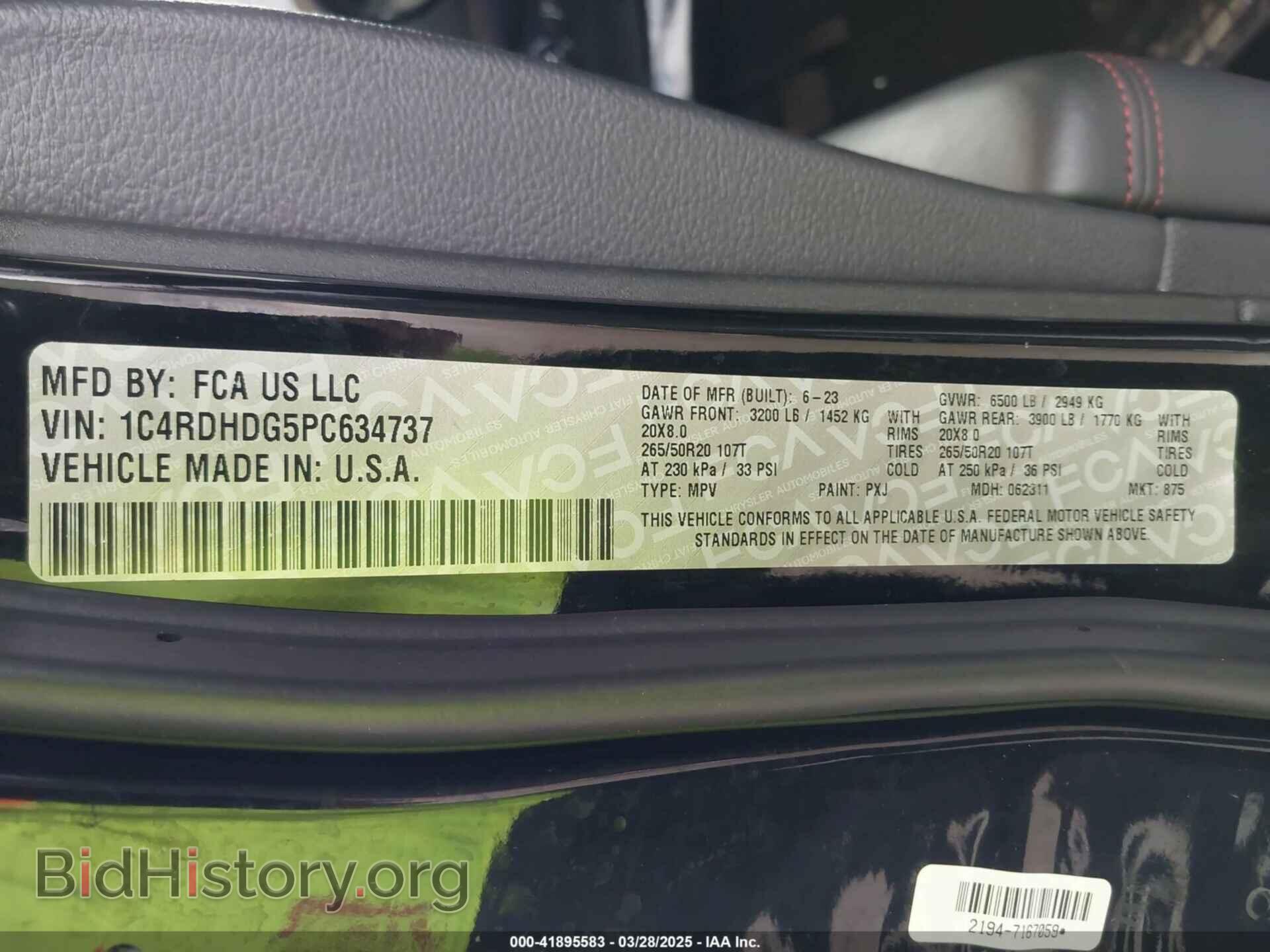 2023 DODGE DURANGO - VIN: 1C4RDHDG5PC634737 - Фото 9