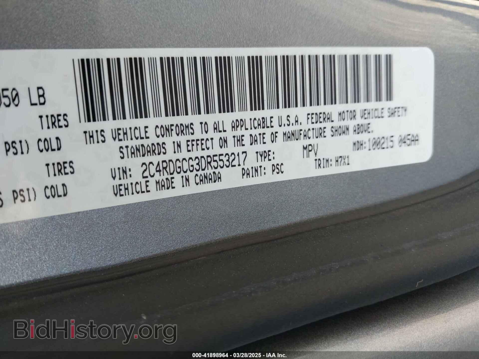 2013 DODGE GRAND CARAVAN - VIN: 2C4RDGCG3DR553217 - Фото 9