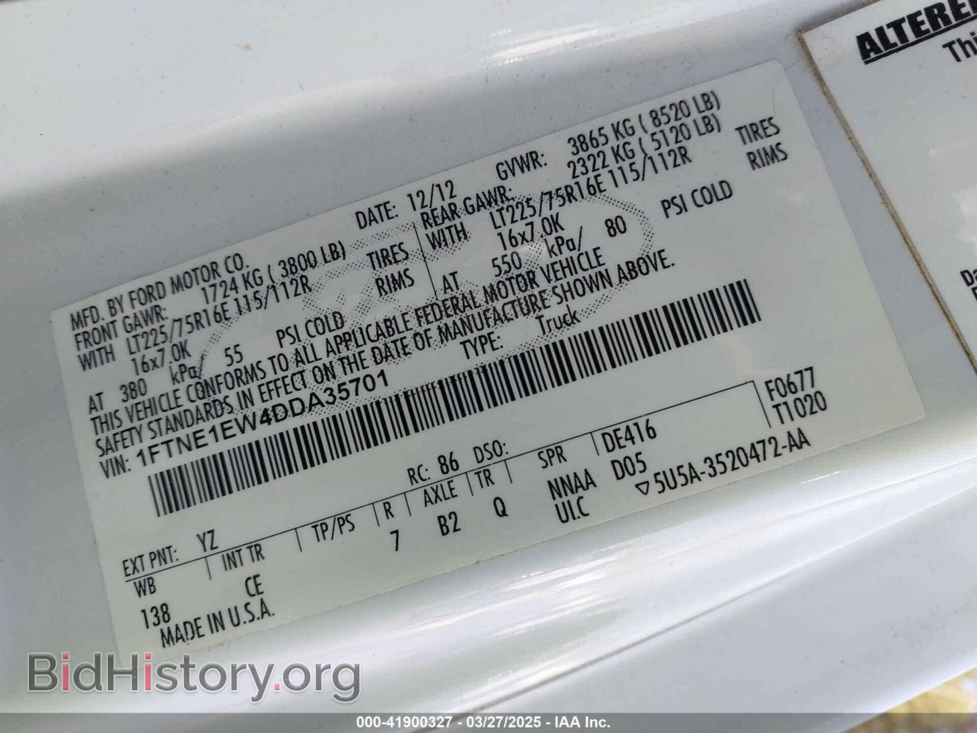 2013 FORD E-150 - VIN: 1FTNE1EW4DDA35701 - Фото 9