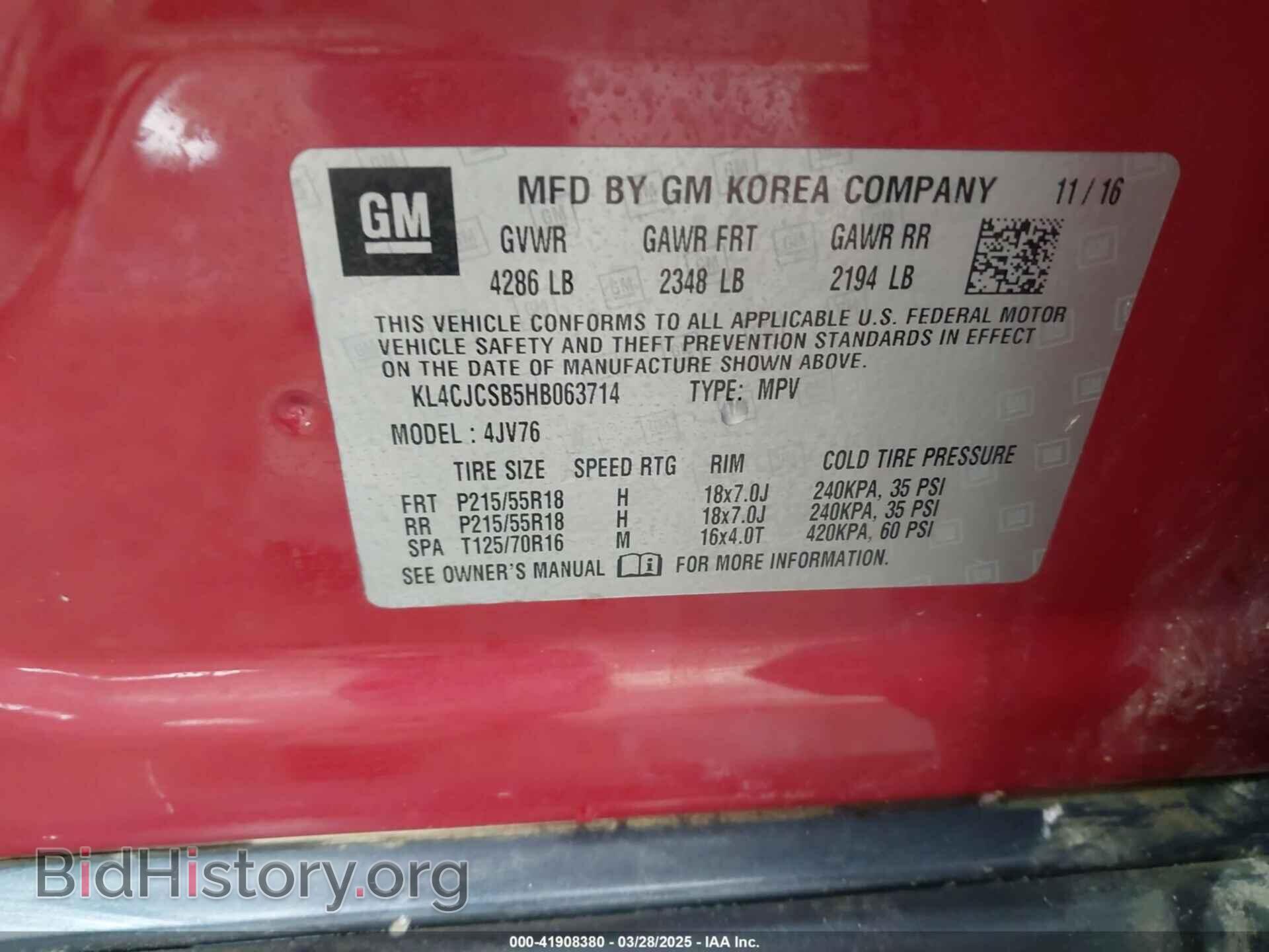 2017 BUICK ENCORE - VIN: KL4CJCSB5HB063714 - Photo 9