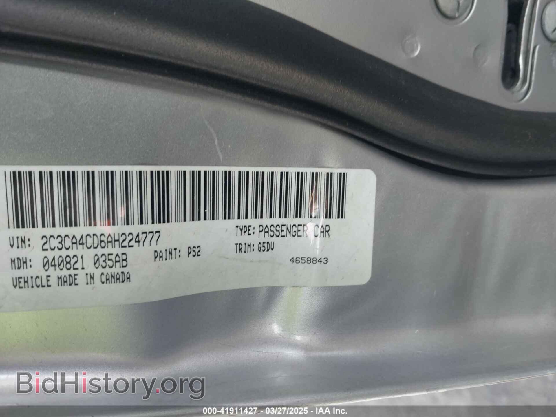 2010 CHRYSLER 300 - VIN: 2C3CA4CD6AH224777 - Фото 9