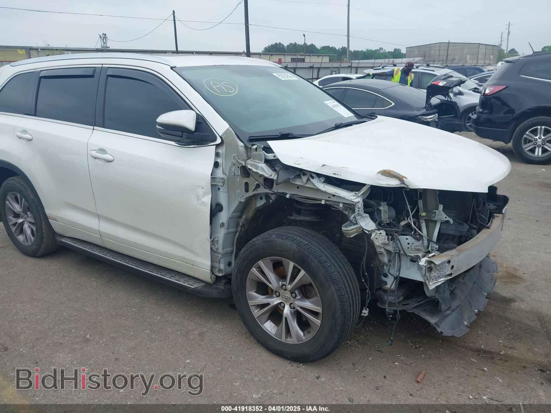 Photo 5TDKKRFH2FS051719 - TOYOTA HIGHLANDER 2015
