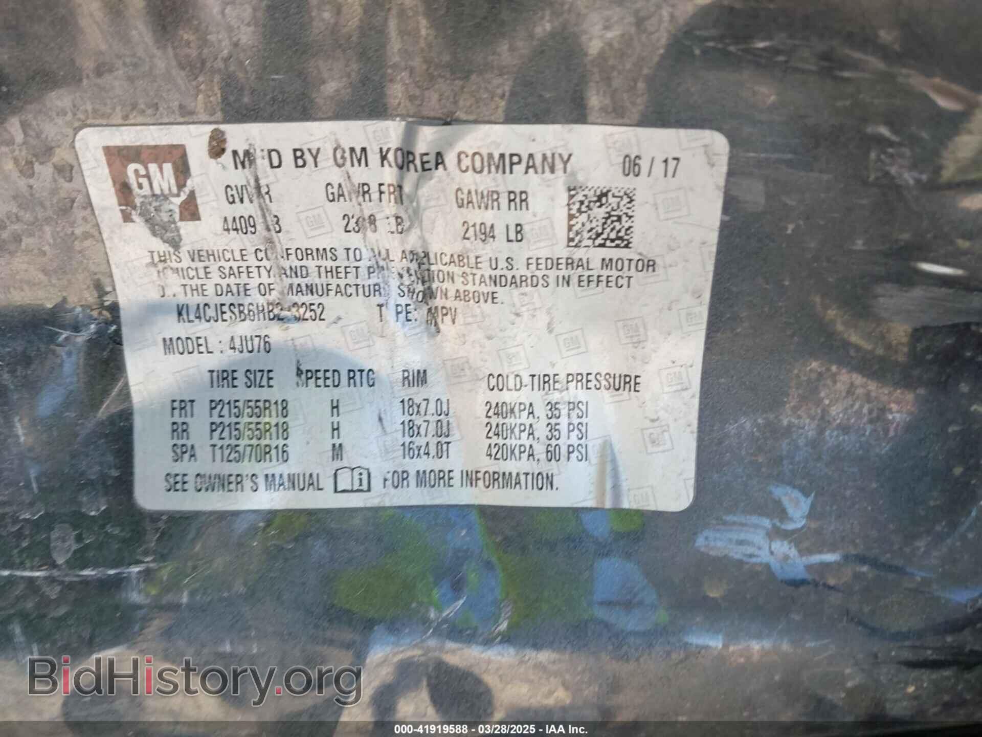 2017 BUICK ENCORE - VIN: KL4CJESB6HB233252 - Photo 9