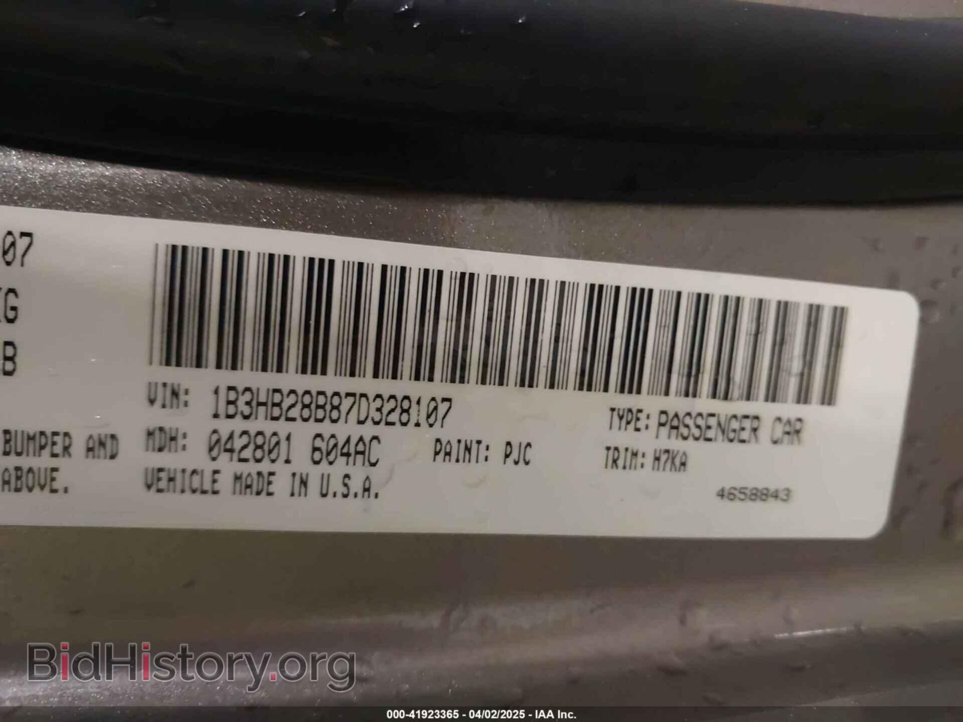 2007 DODGE CALIBER - VIN: 1B3HB28B87D328107 - Photo 9
