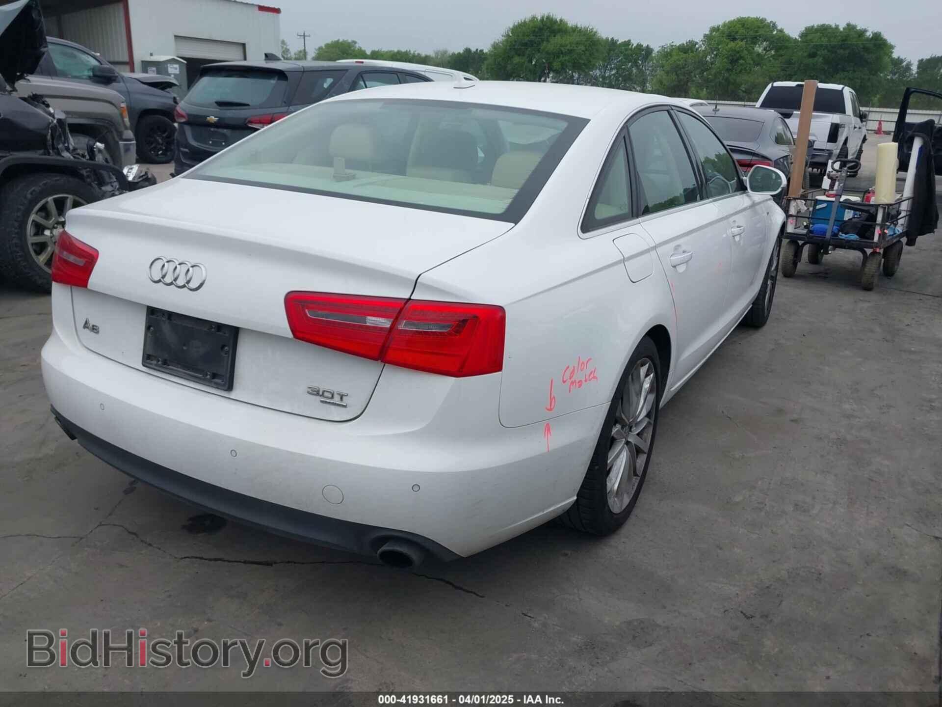 2013 AUDI A6 - VIN: WAUGGAFC6DN021491 - Фото 4
