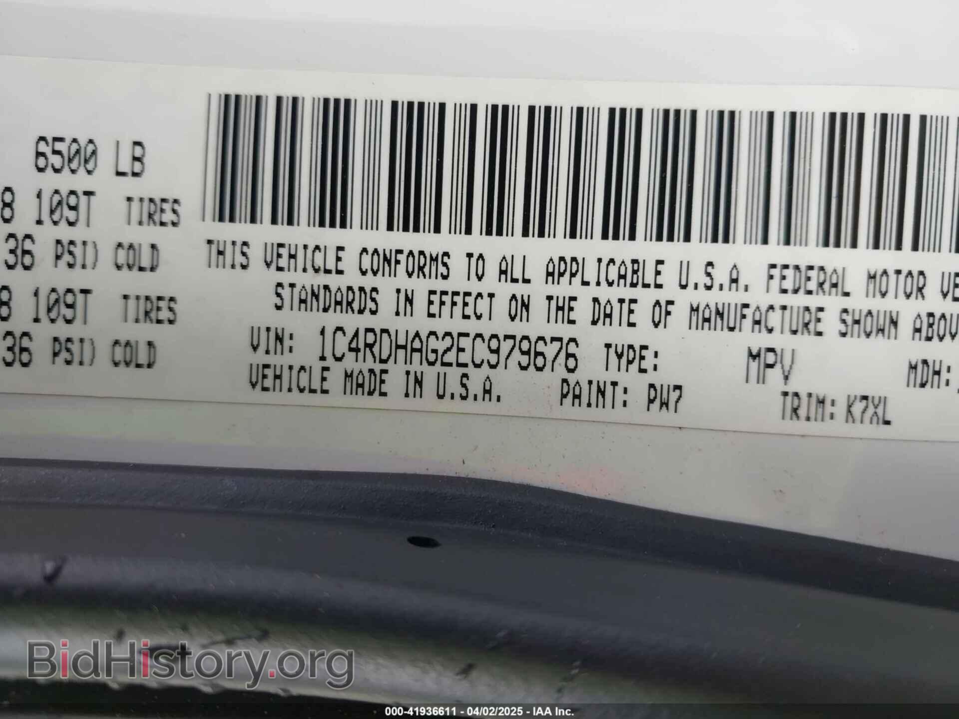 2014 DODGE DURANGO - VIN: 1C4RDHAG2EC979676 - Photo 9