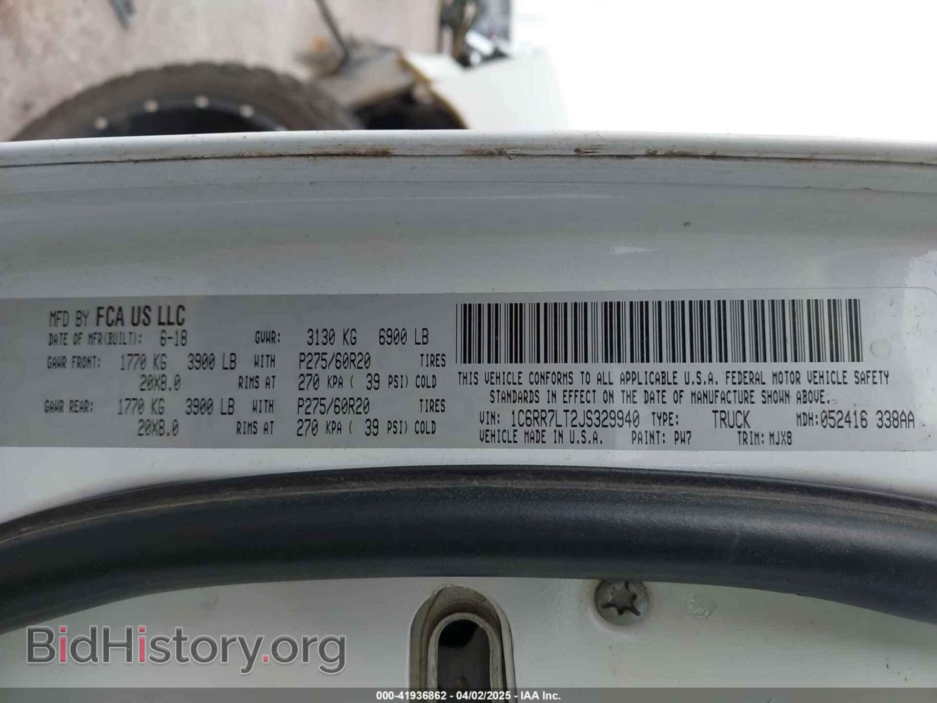 2018 RAM 1500 - VIN: 1C6RR7LT2JS329940 - Фото 9
