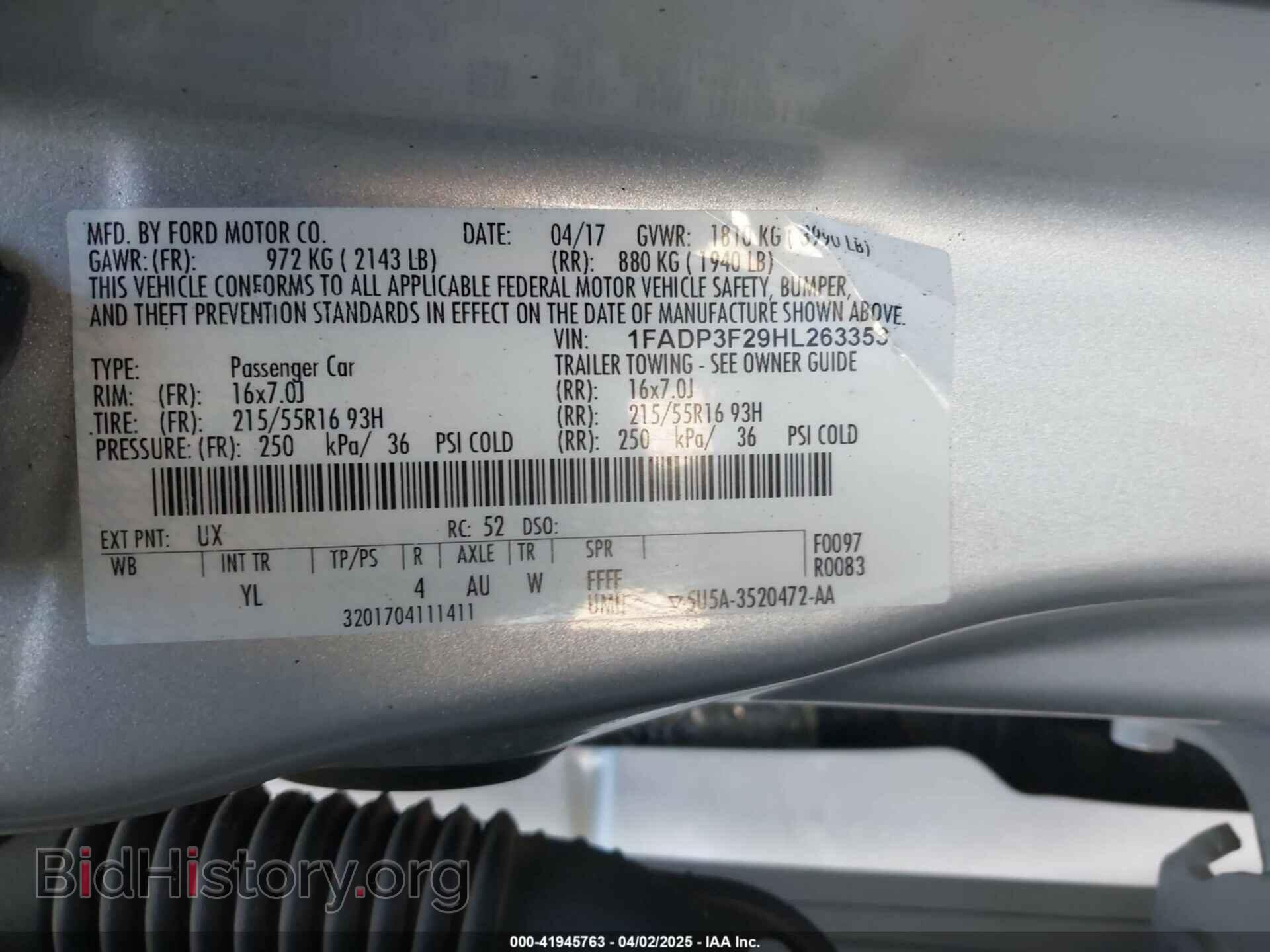 2017 FORD FOCUS - VIN: 1FADP3F29HL263353 - Фото 9