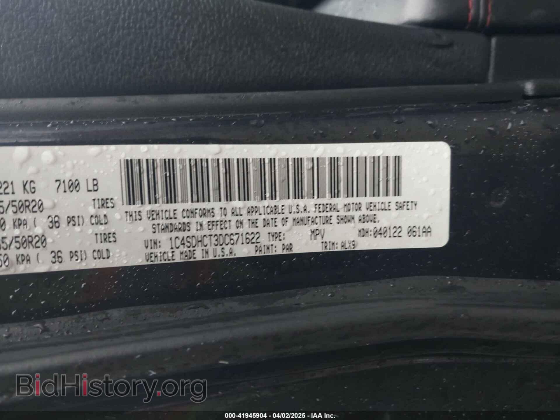 2013 DODGE DURANGO - VIN: 1C4SDHCT3DC671622 - Photo 9