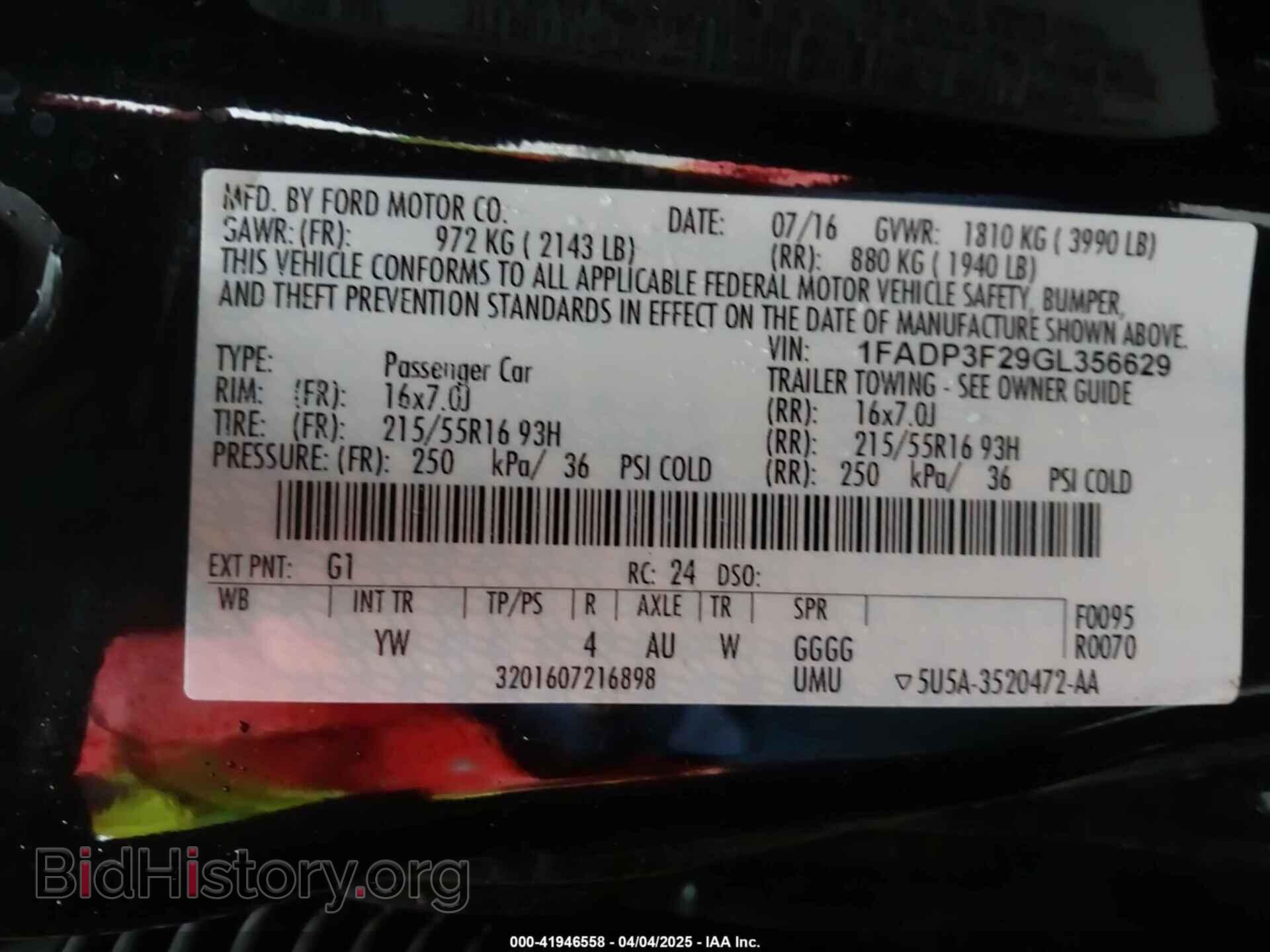2016 FORD FOCUS - VIN: 1FADP3F29GL356629 - Photo 9