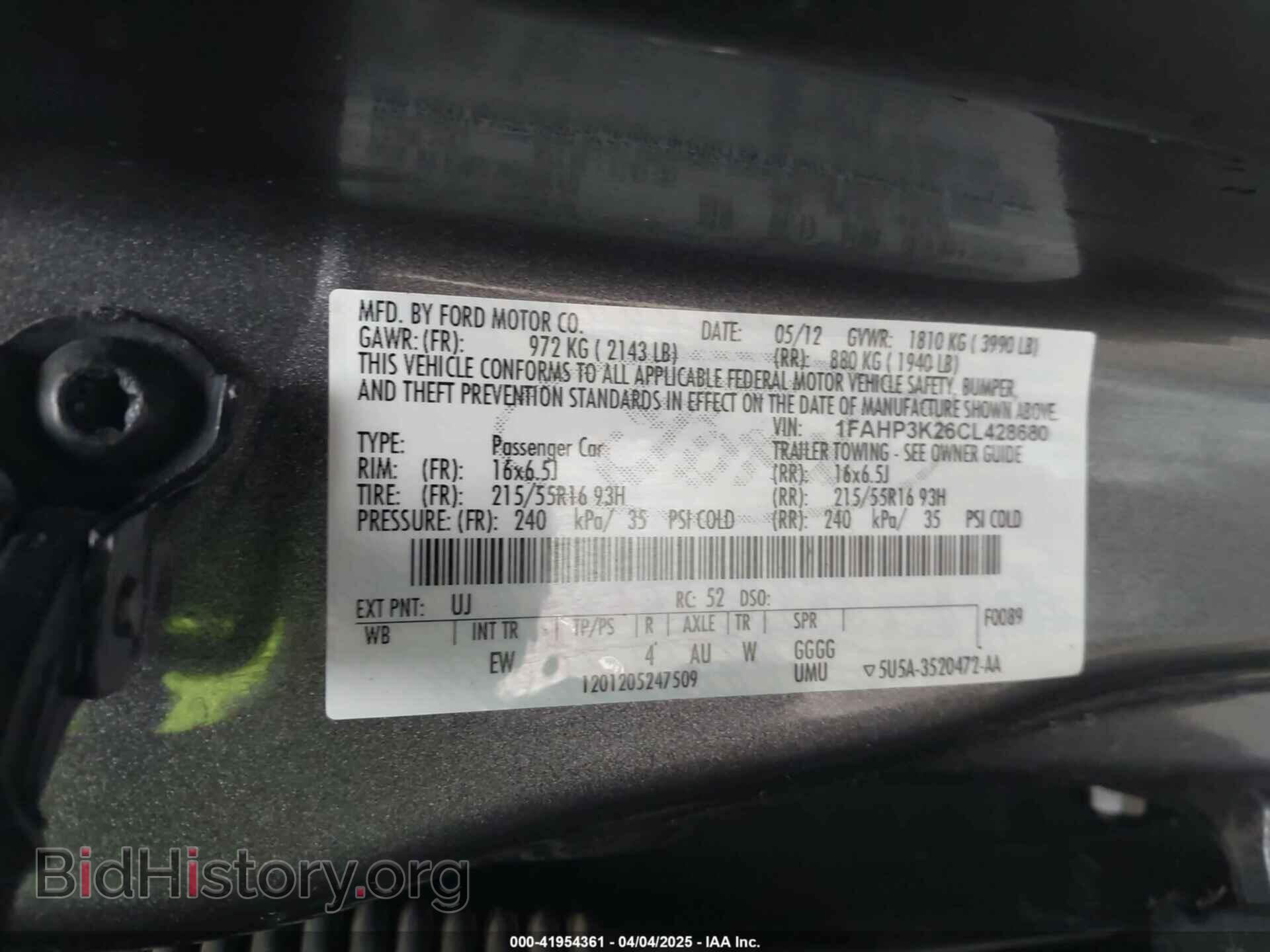 2012 FORD FOCUS - VIN: 1FAHP3K26CL428680 - Photo 9