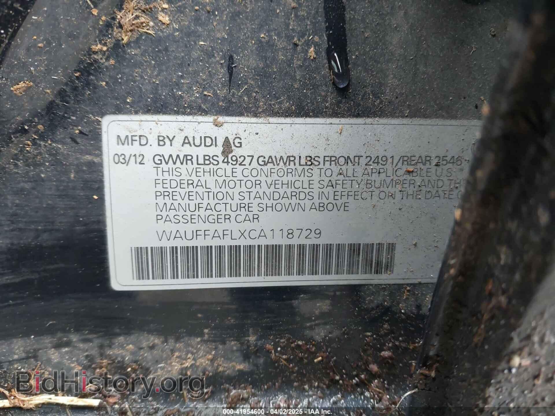 2012 AUDI A4 - VIN: WAUFFAFLXCA118729 - Photo 9