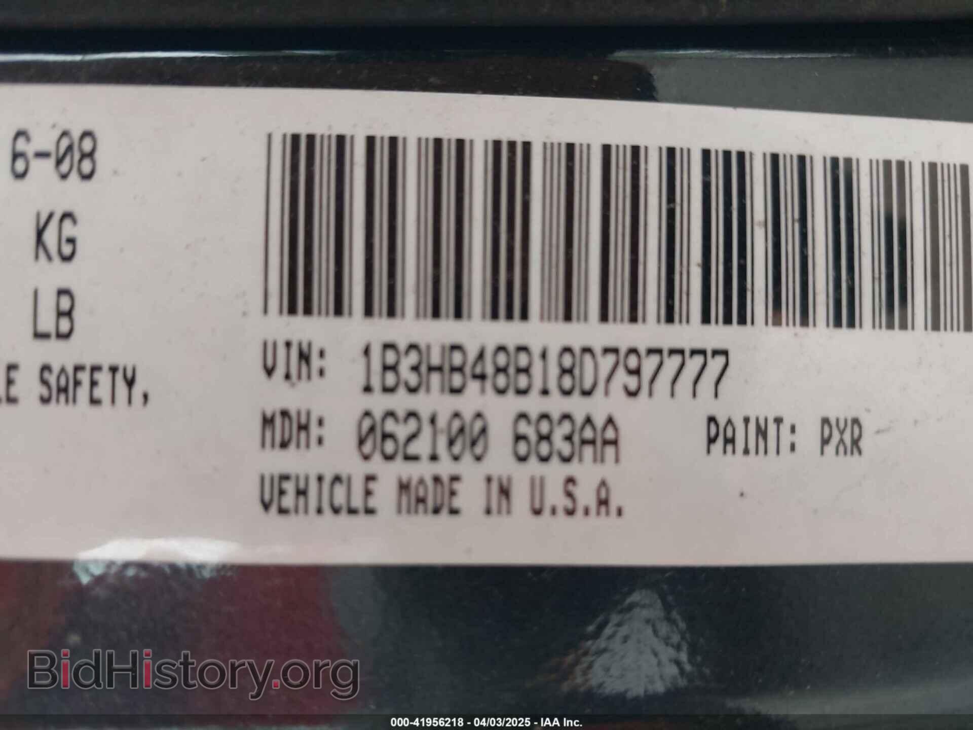 2008 DODGE CALIBER - VIN: 1B3HB48B18D797777 - Photo 9