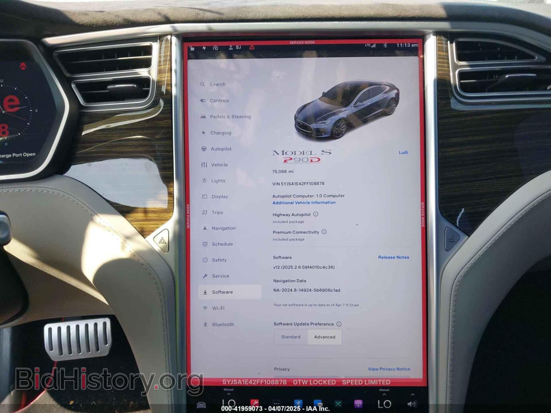 2015 TESLA MODEL S - VIN: 5YJSA1E42FF108878 - Фото 18