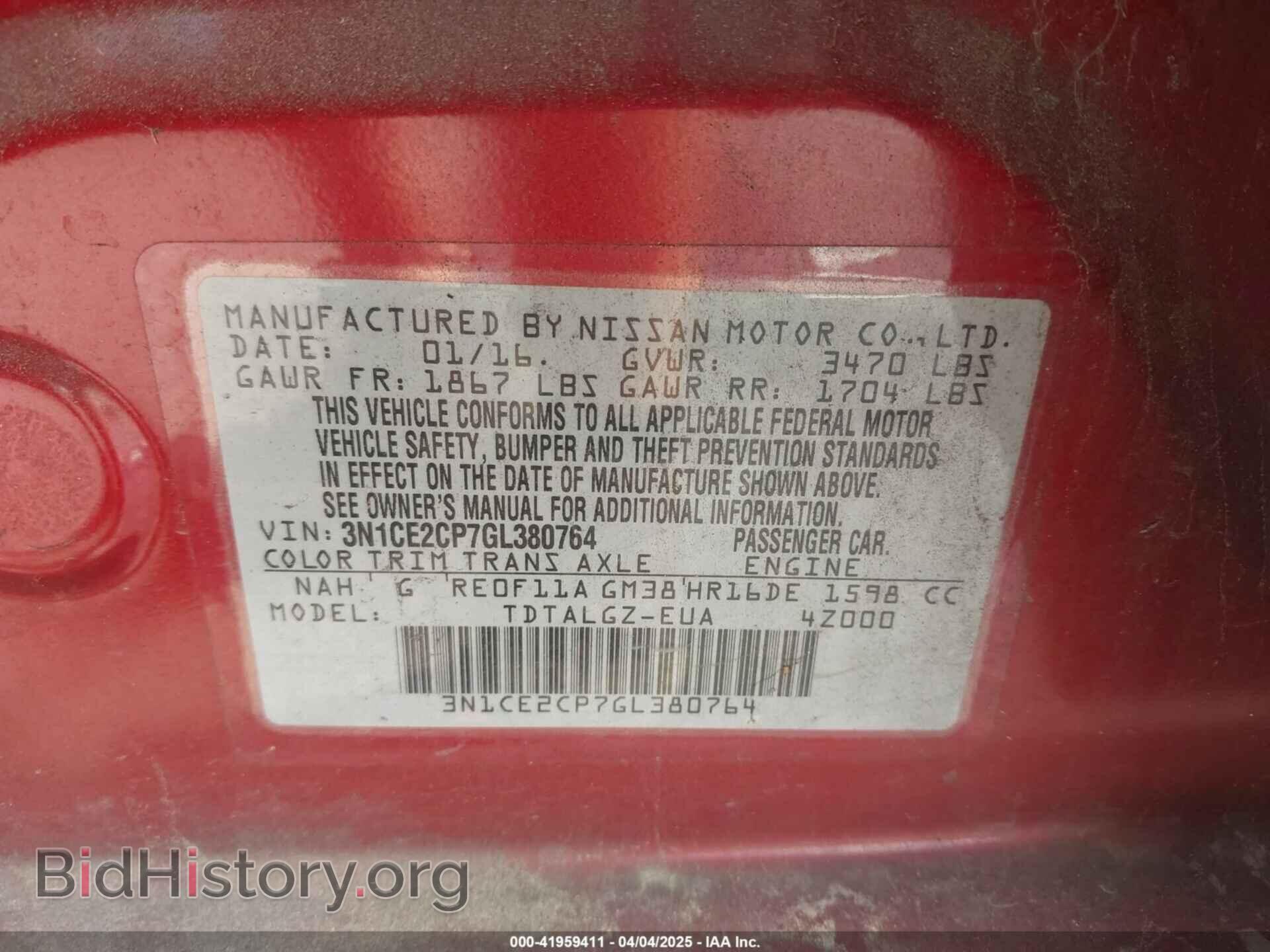 2016 NISSAN VERSA NOTE - VIN: 3N1CE2CP7GL380764 - Photo 9